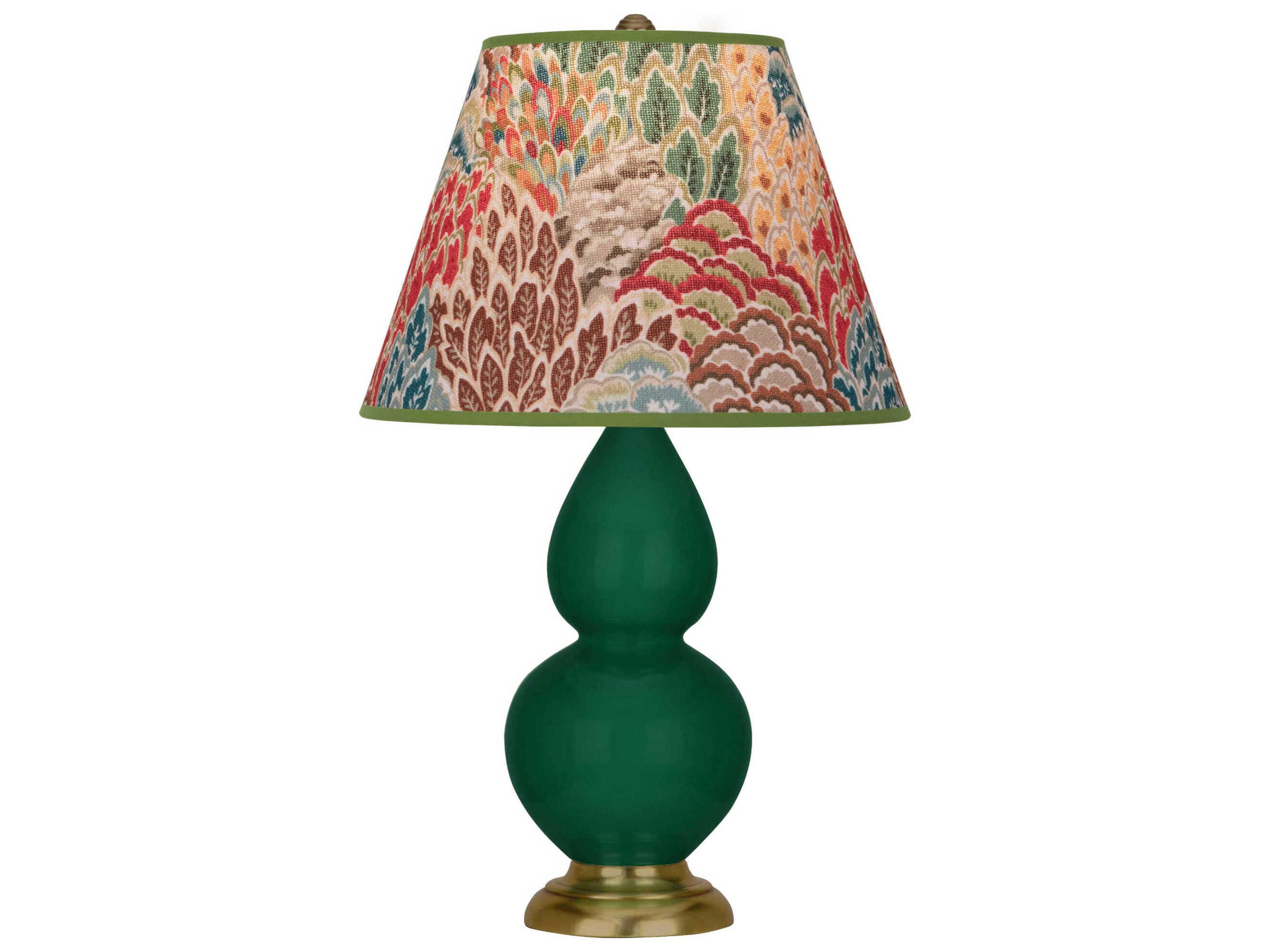 Robert Abbey Small Double Gourd Jungle Glazed Green Table Lamp