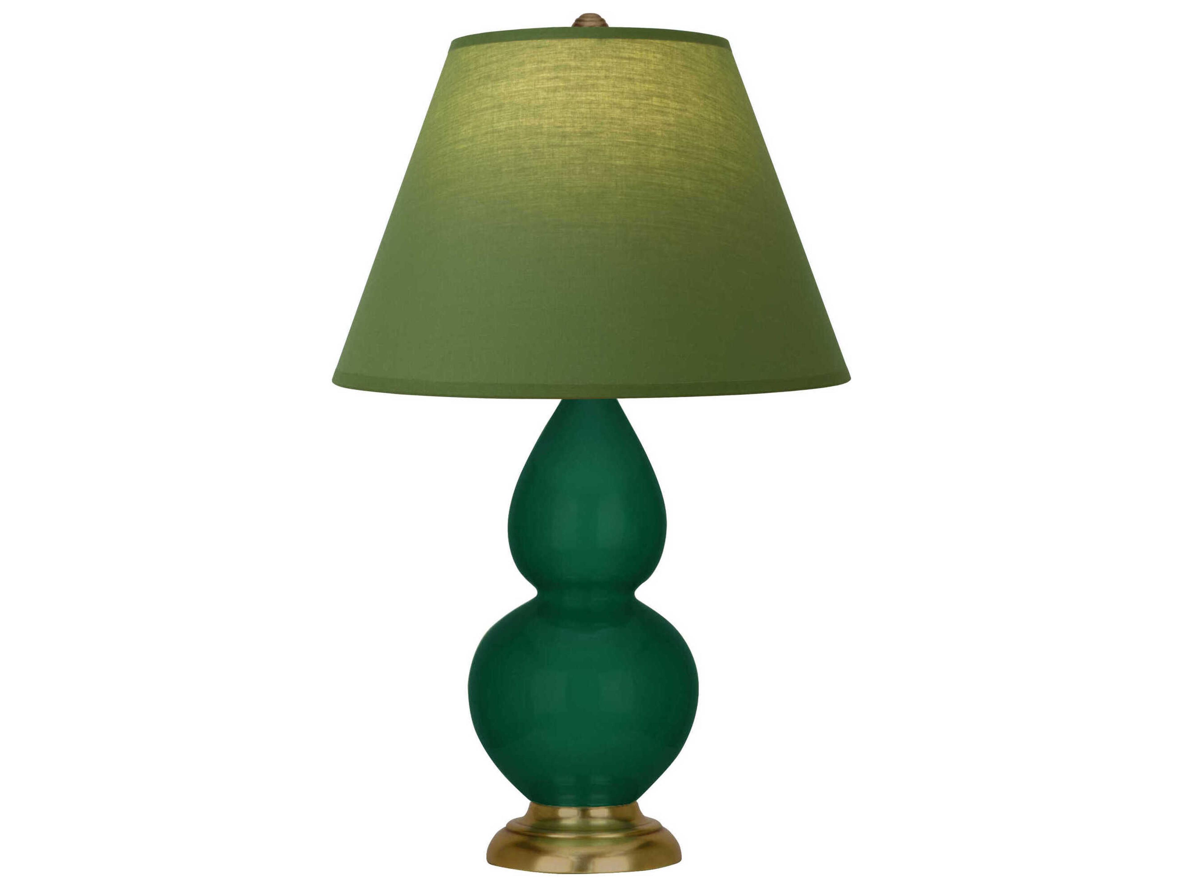 Robert Abbey Small Double Gourd Jungle Glazed Green Table Lamp