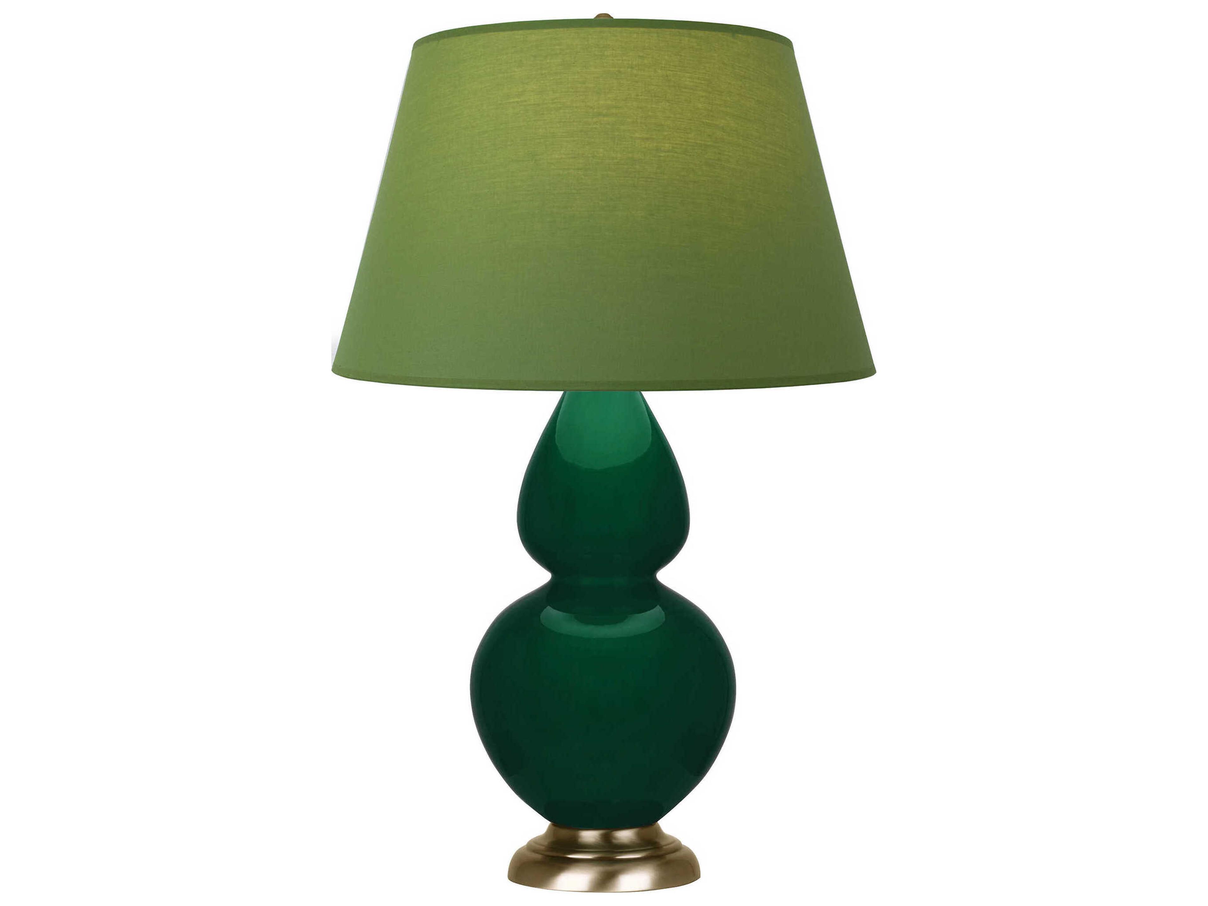 Robert Abbey Double Gourd Jungle Glazed Green Buffet Lamp