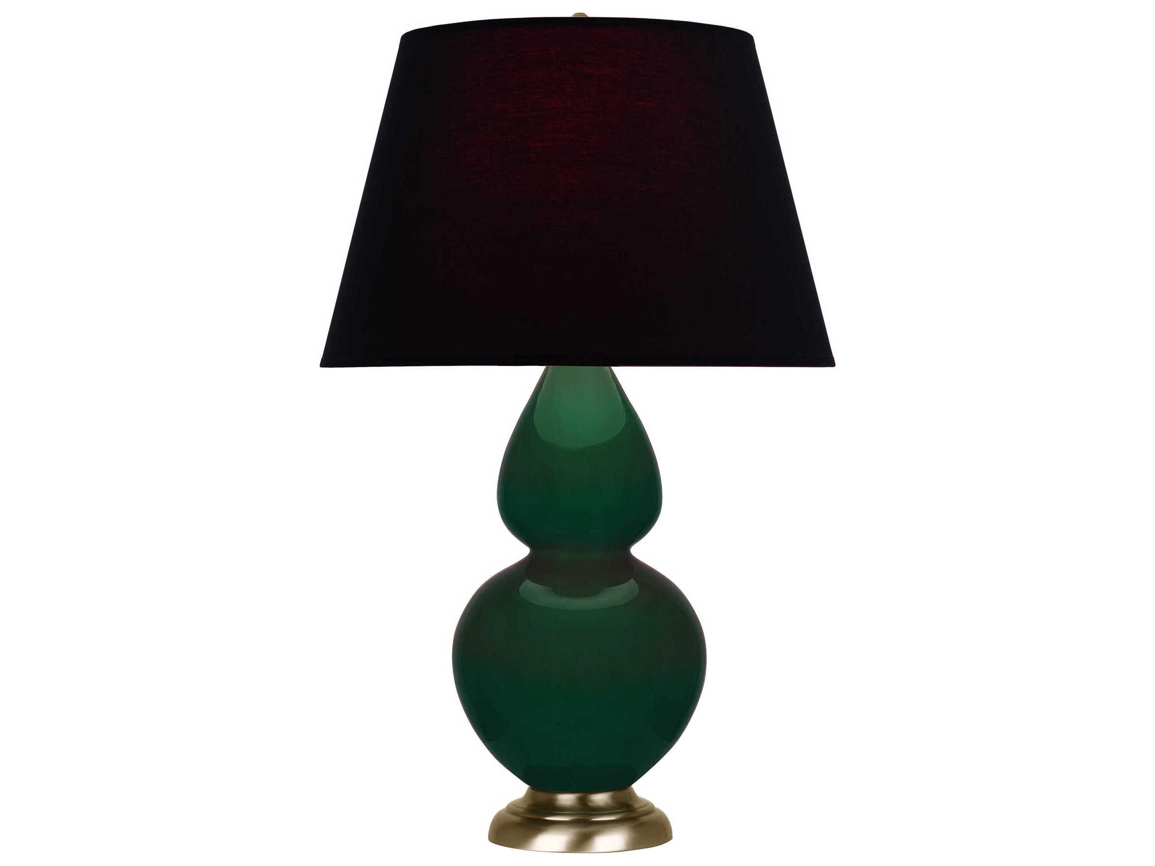 Robert Abbey Double Gourd Jungle Glazed Green Buffet Lamp