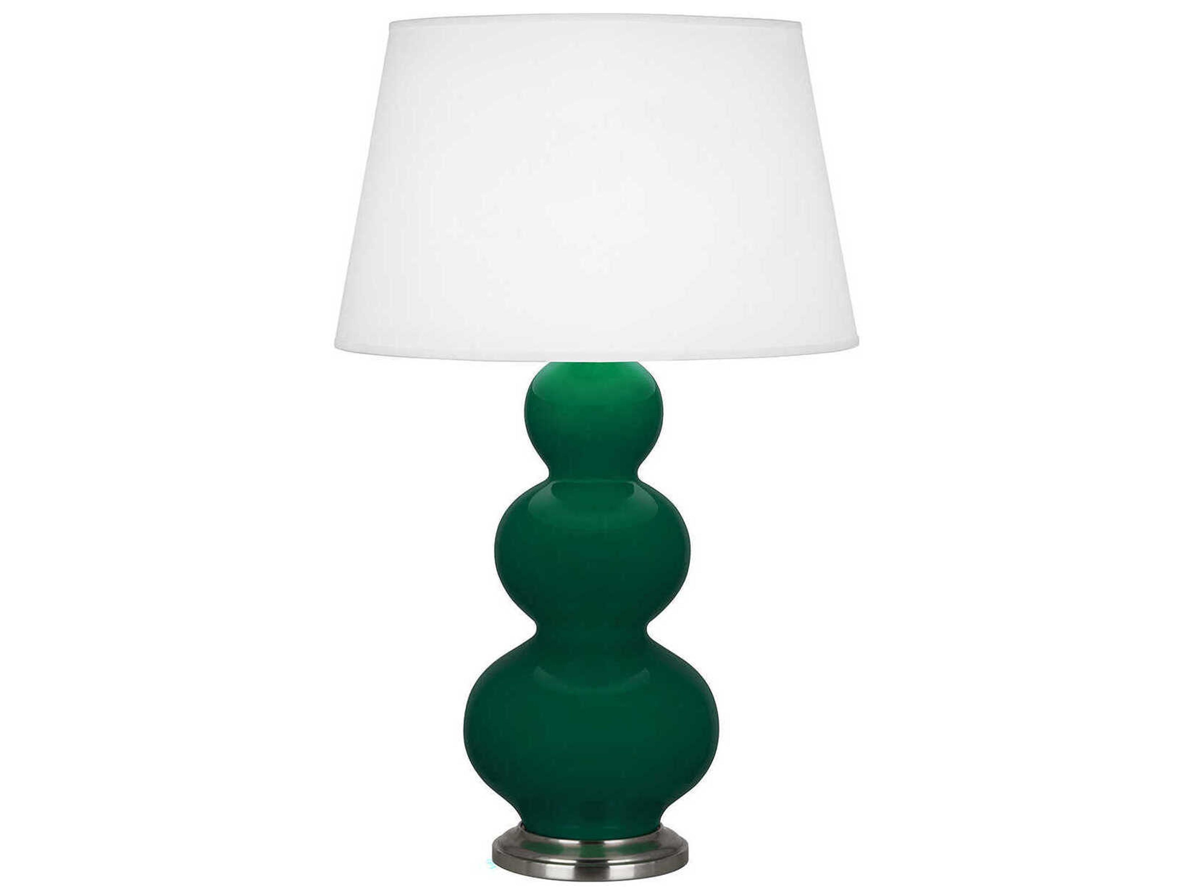 Robert Abbey Triple Gourd Jungle Glazed Green Buffet Lamp