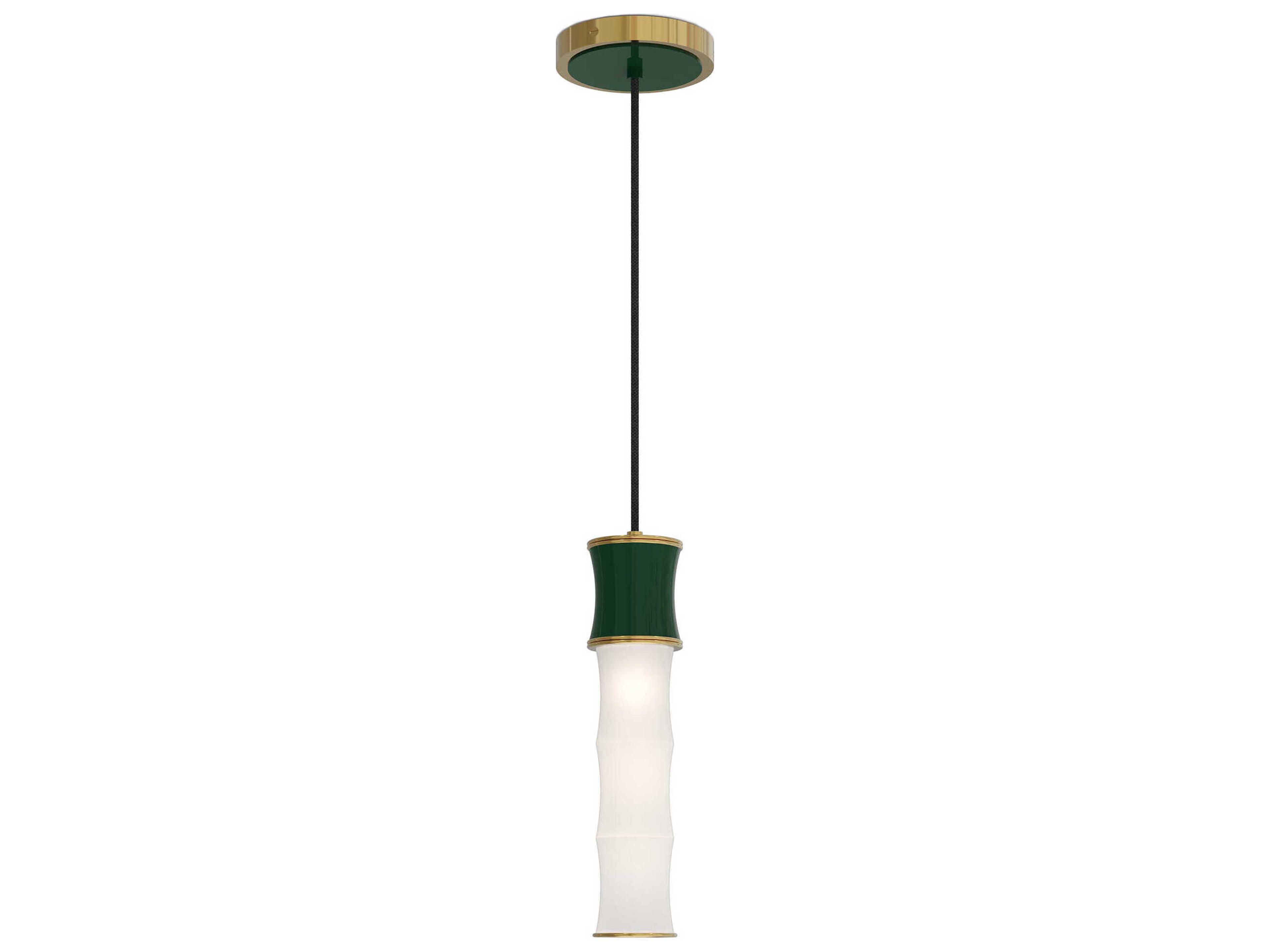 Kane 1-Light Jungle Green Cylinder Mini Pendant