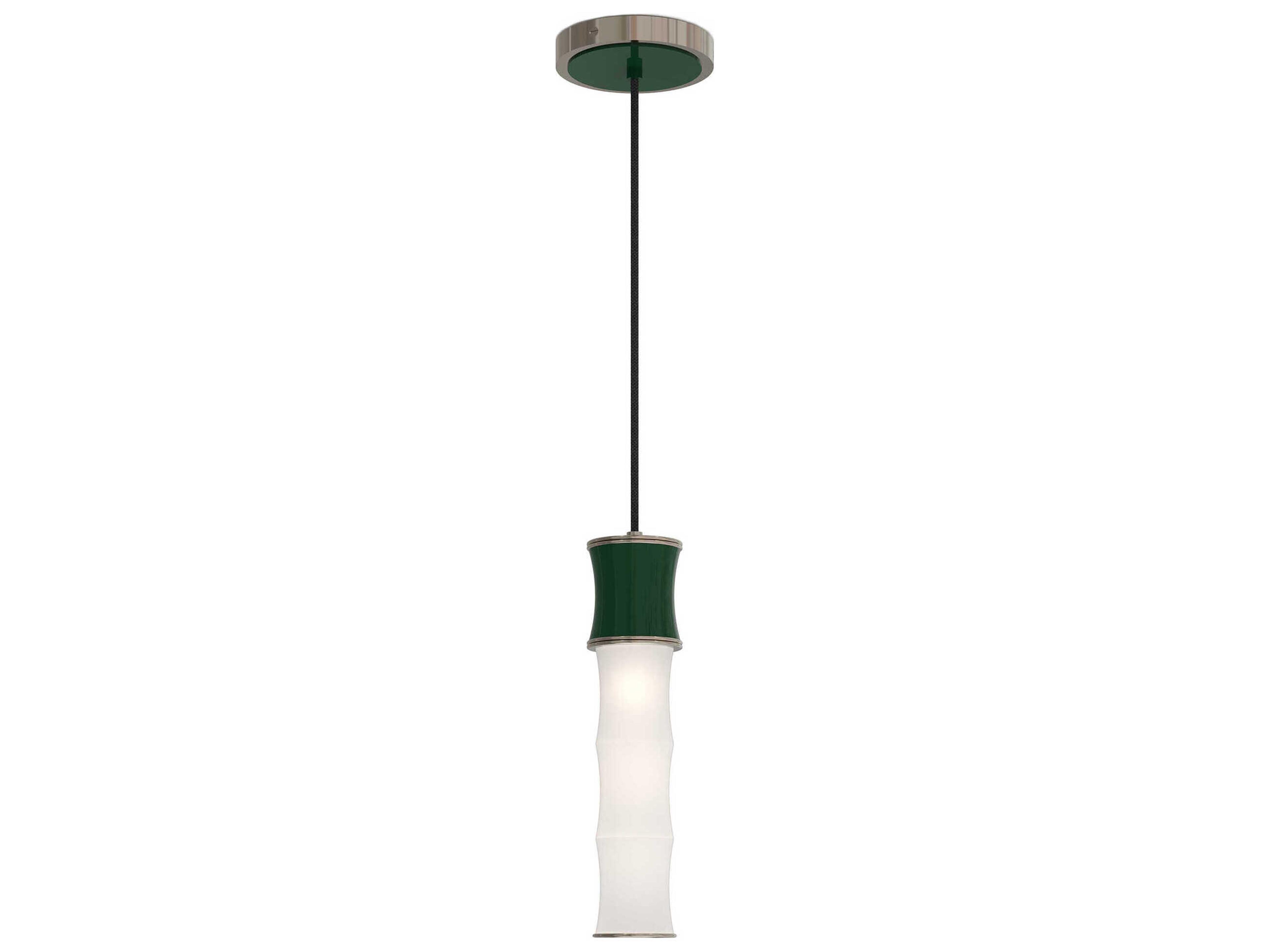 Robert Abbey Kane 1-Light Jungle Green Cylinder Mini Pendant