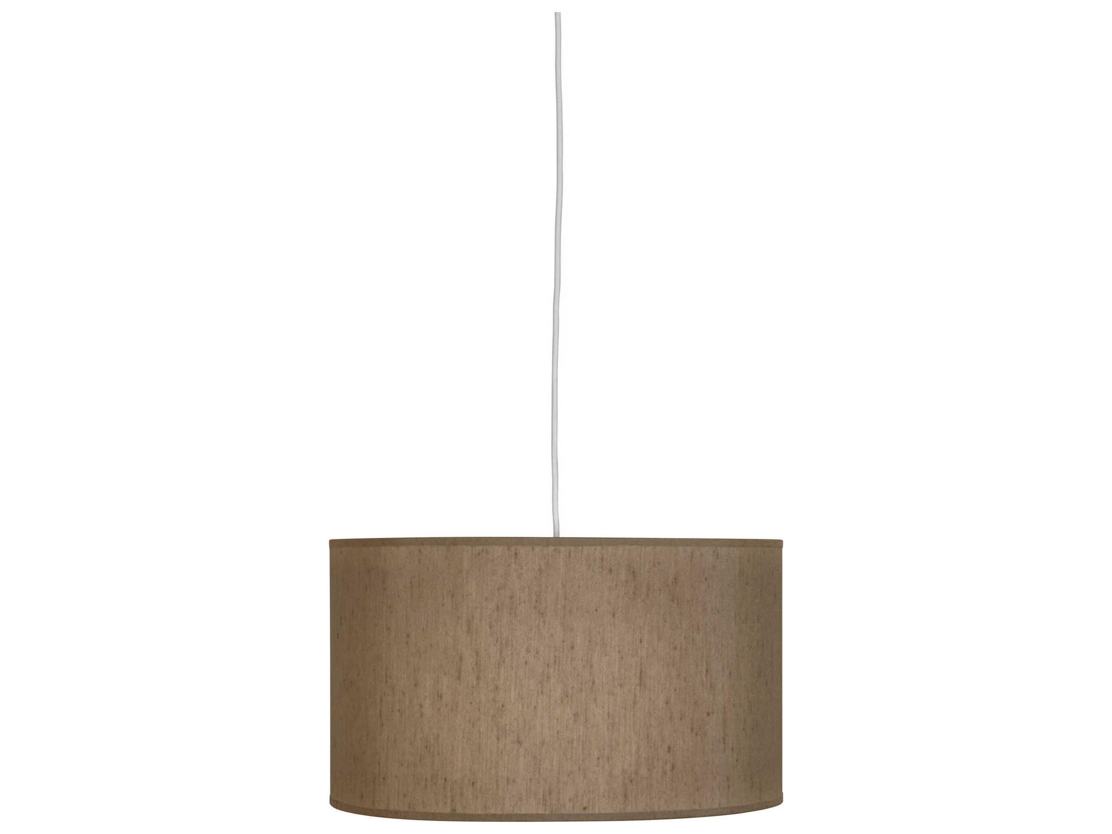 Elena 1-Light Painted White Gray Drum Pendant