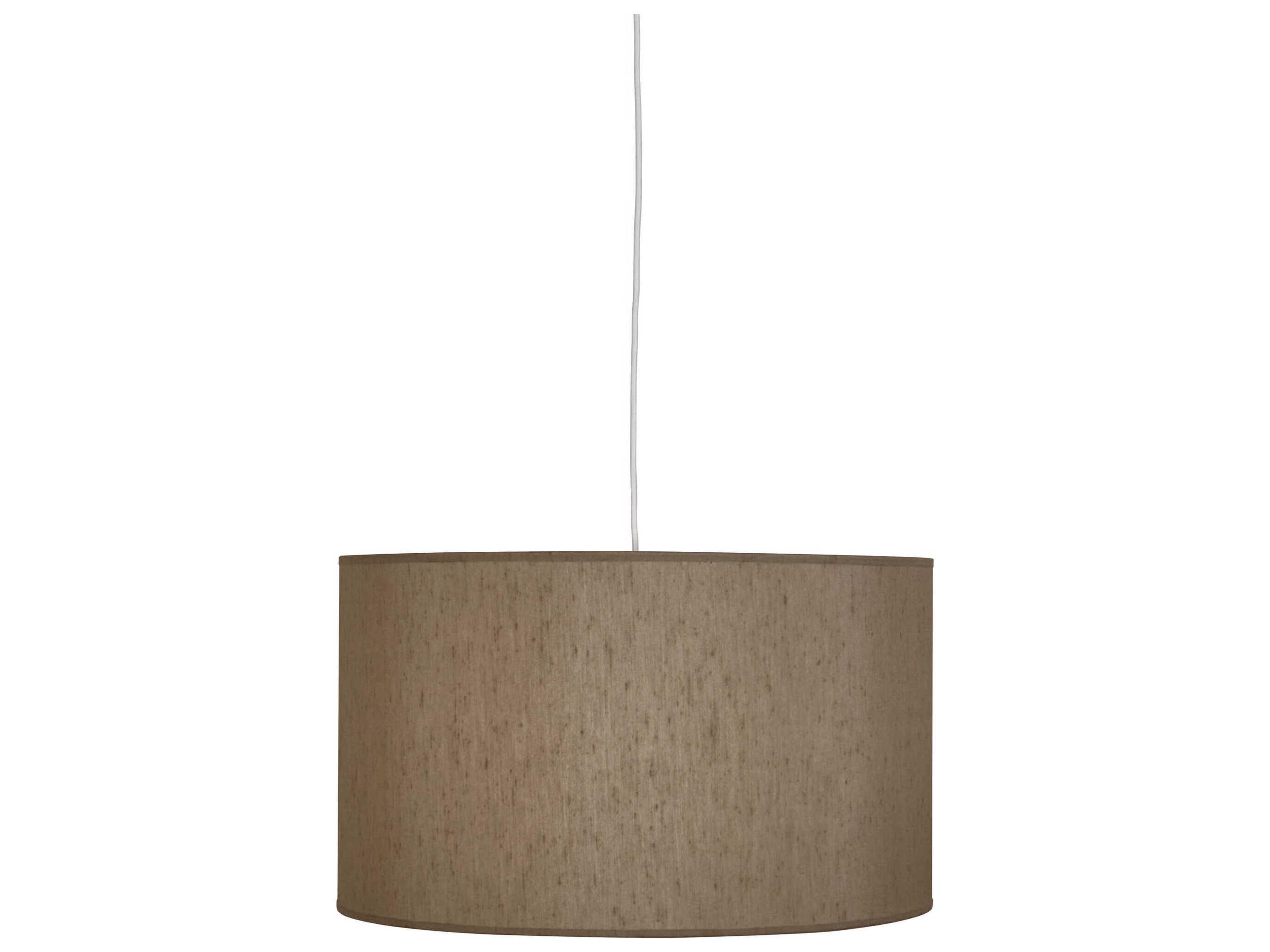 Elena 1-Light Painted White Gray Drum Pendant