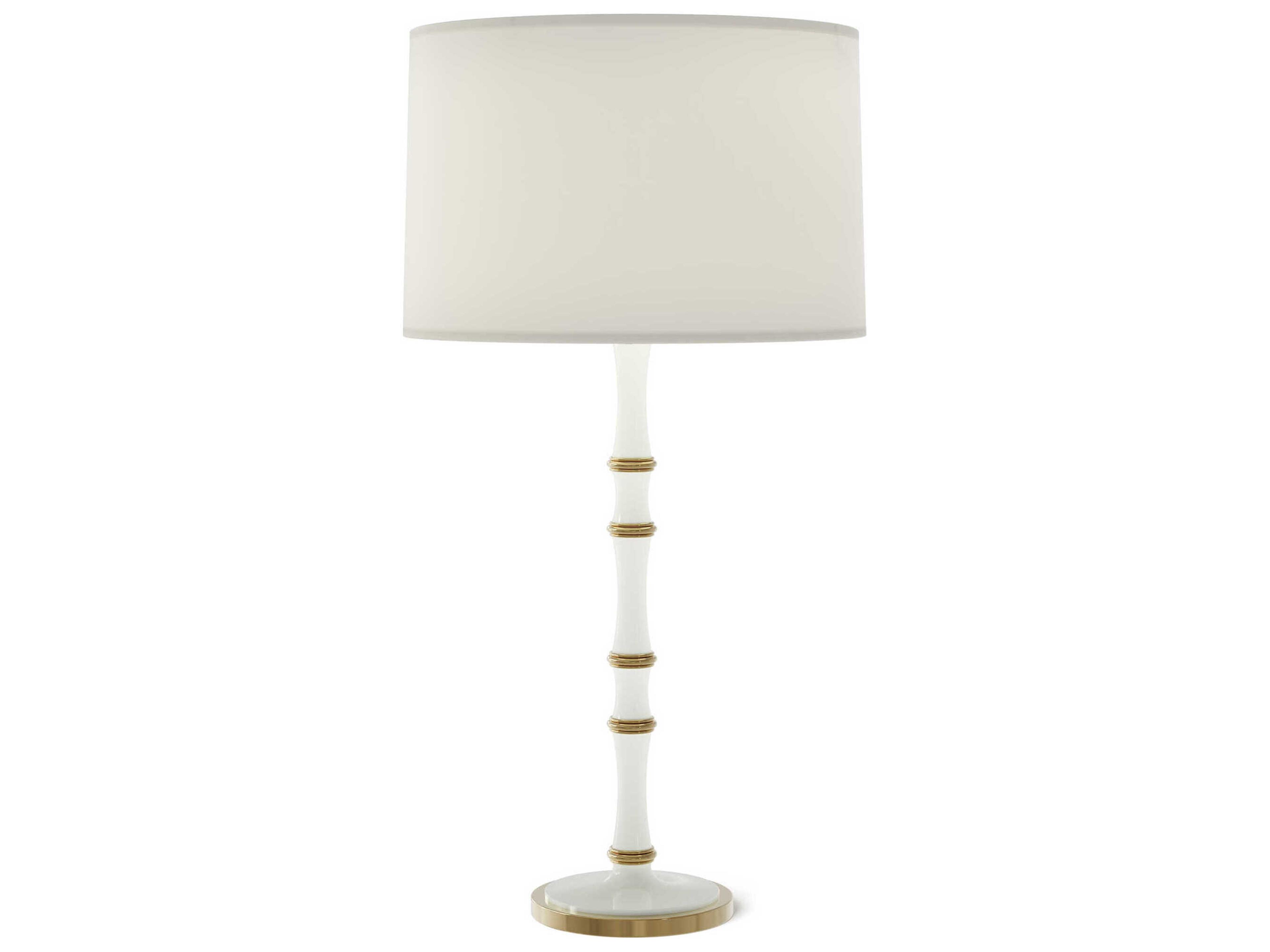 Robert Abbey Kane Modern Brass White Buffet Lamp