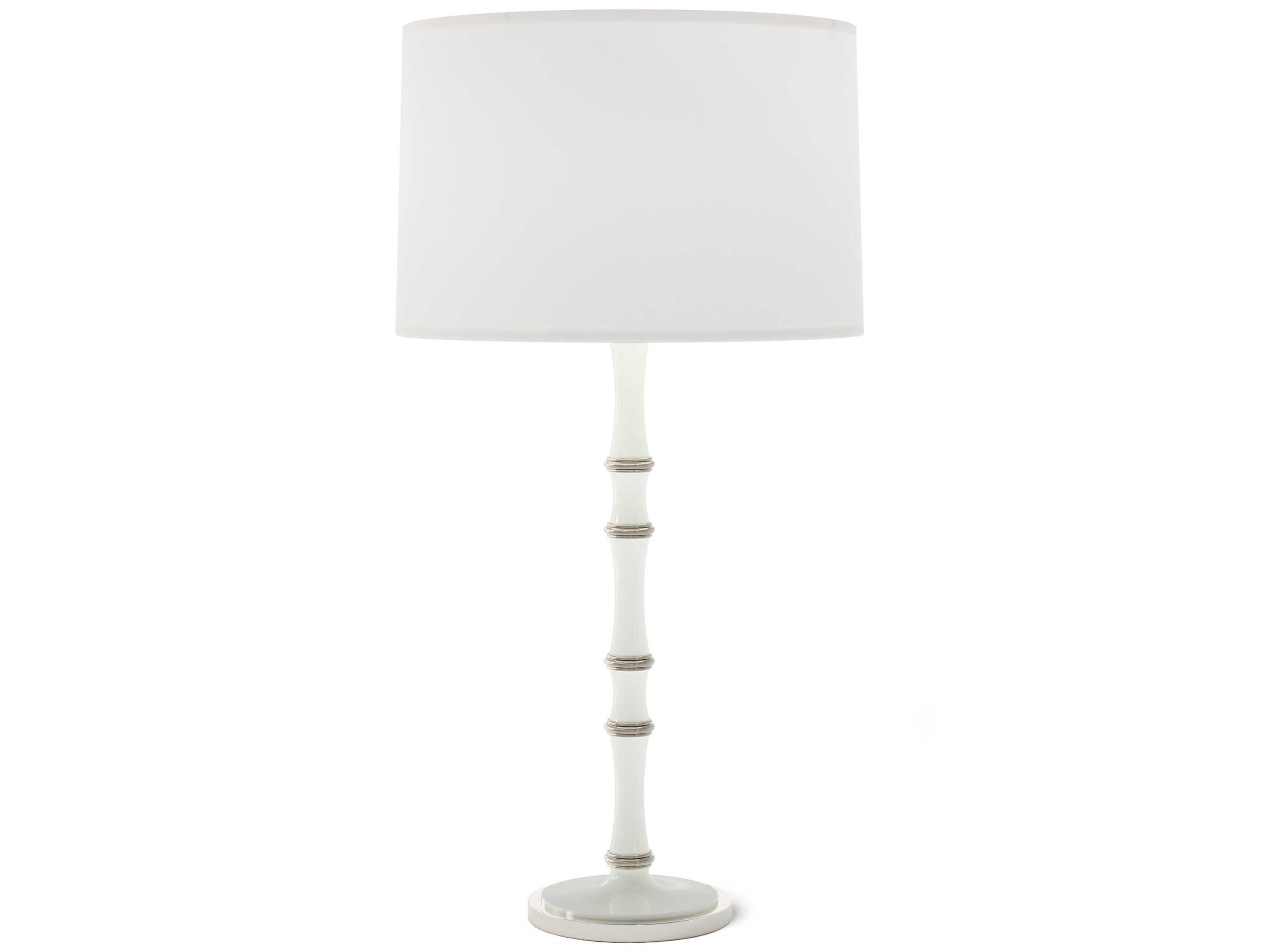 Robert Abbey Kane Polished Nickel White Buffet Lamp