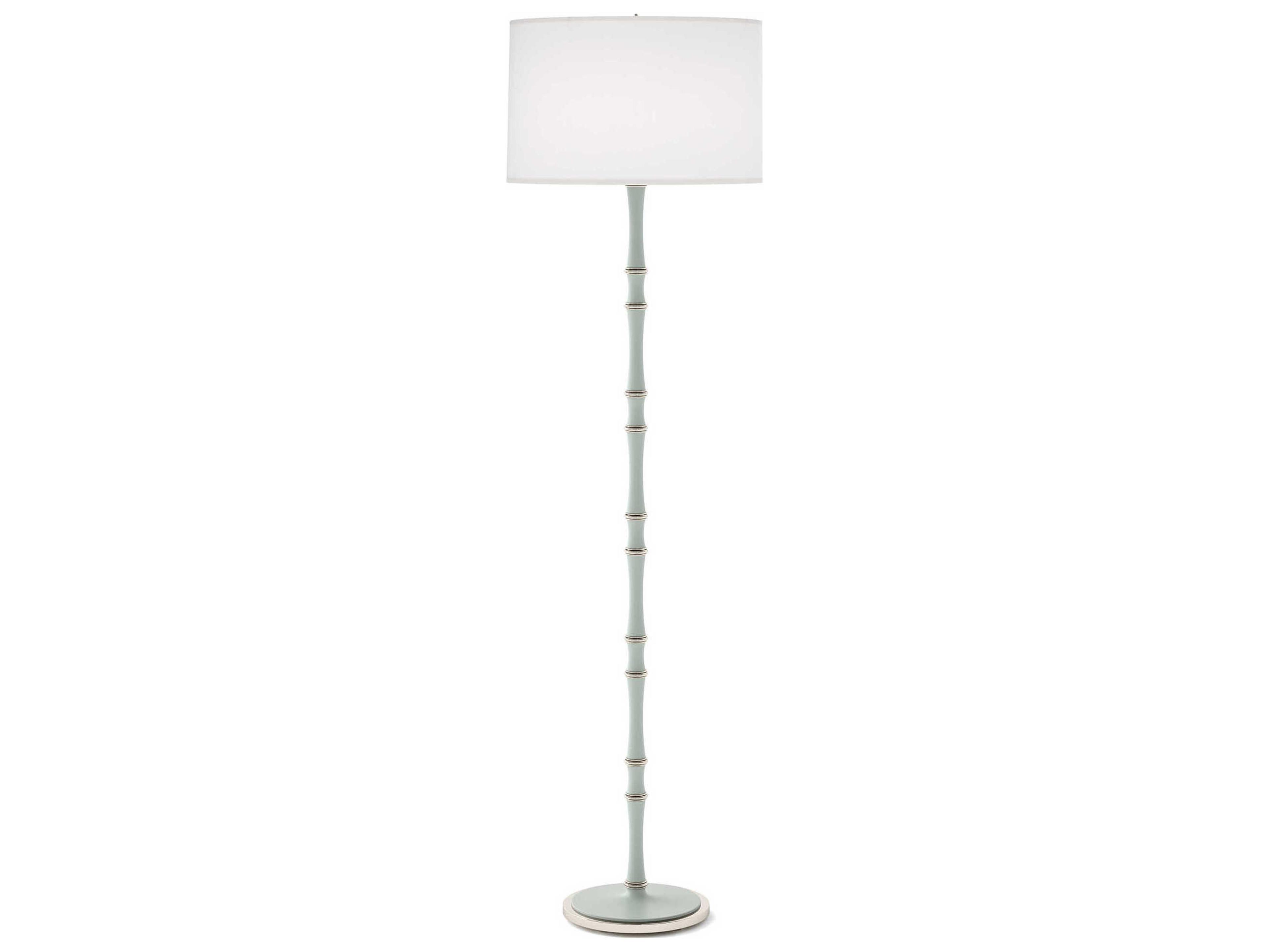 Robert Abbey Kane Polished Nickel White Floor Lamp