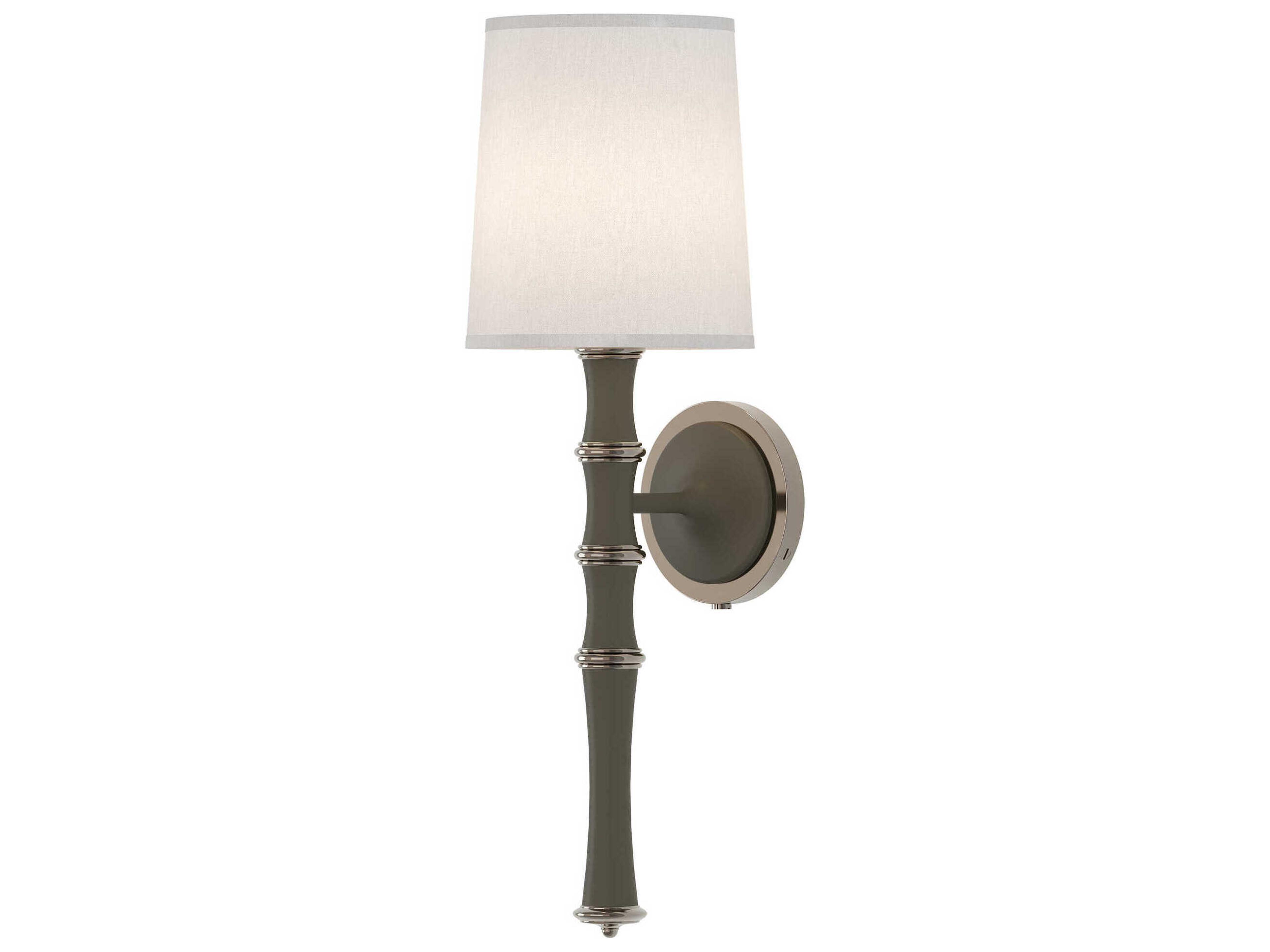 Robert Abbey Kane 1-Light Polished Nickel Blue Wall Sconce