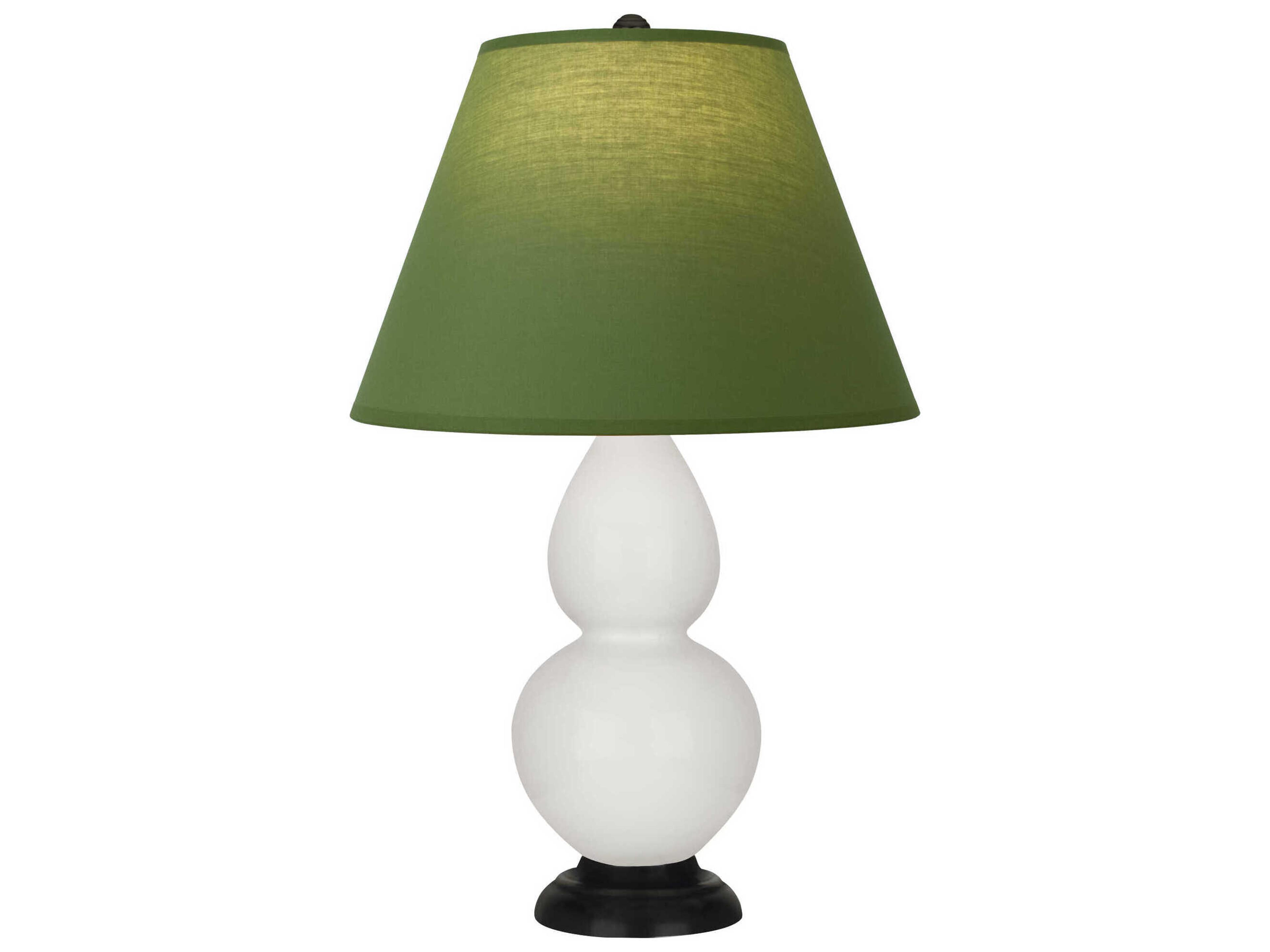 Robert Abbey Small Double Gourd Lily Glazed White Table Lamp