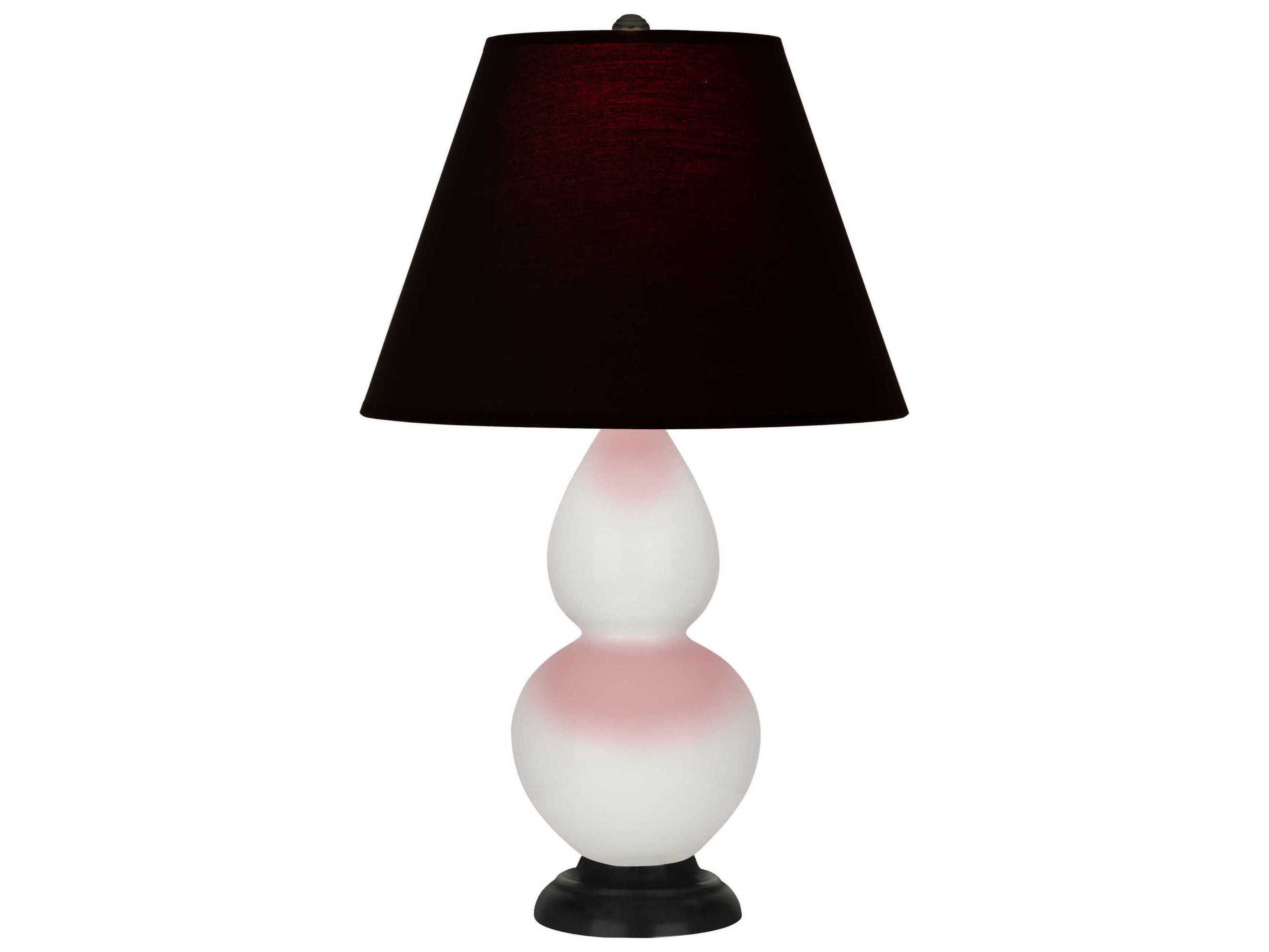Robert Abbey Small Double Gourd Lily Glazed White Table Lamp