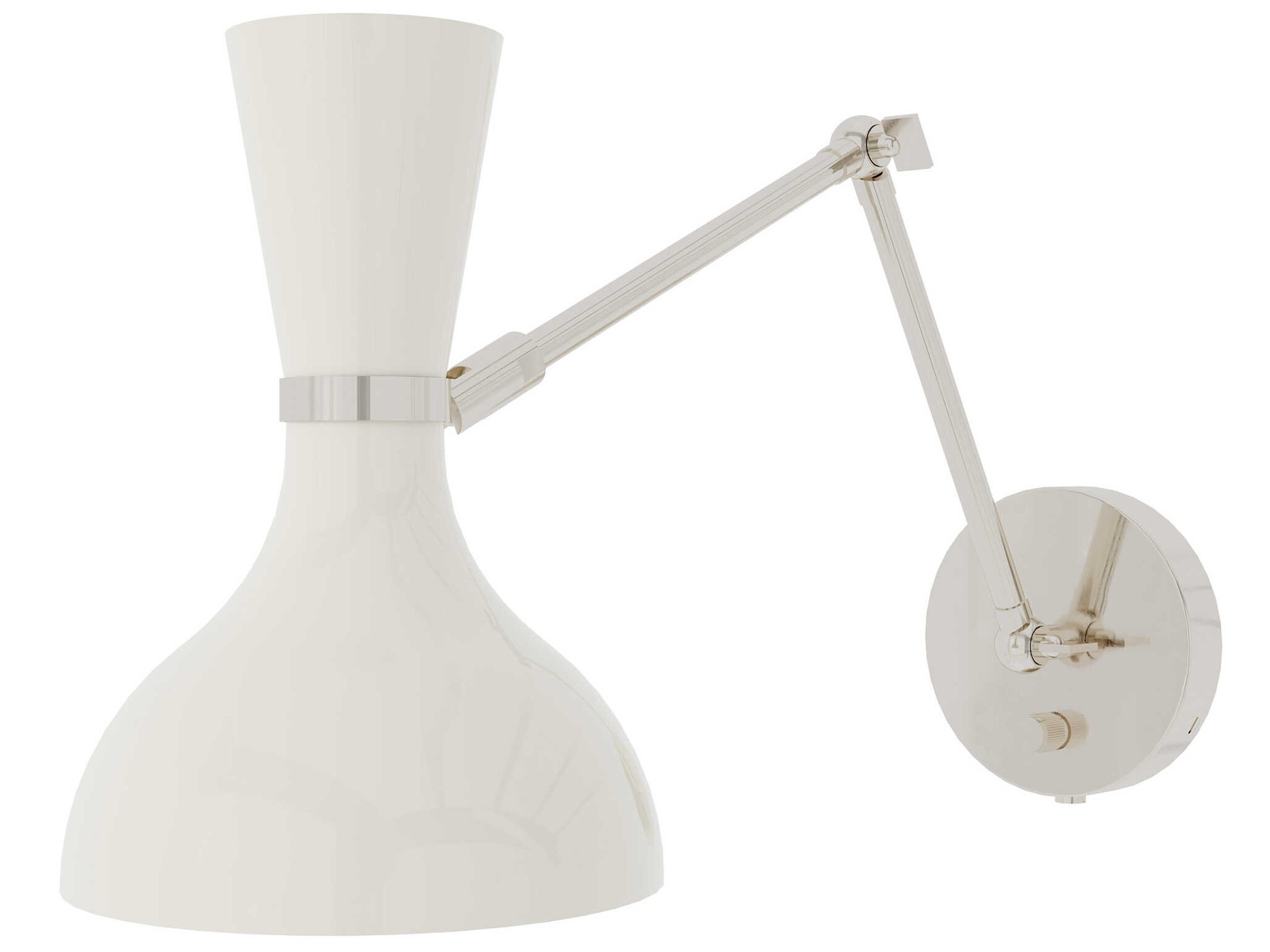 Robert Abbey Clare 1-Light Lily White Swing Wall Sconce