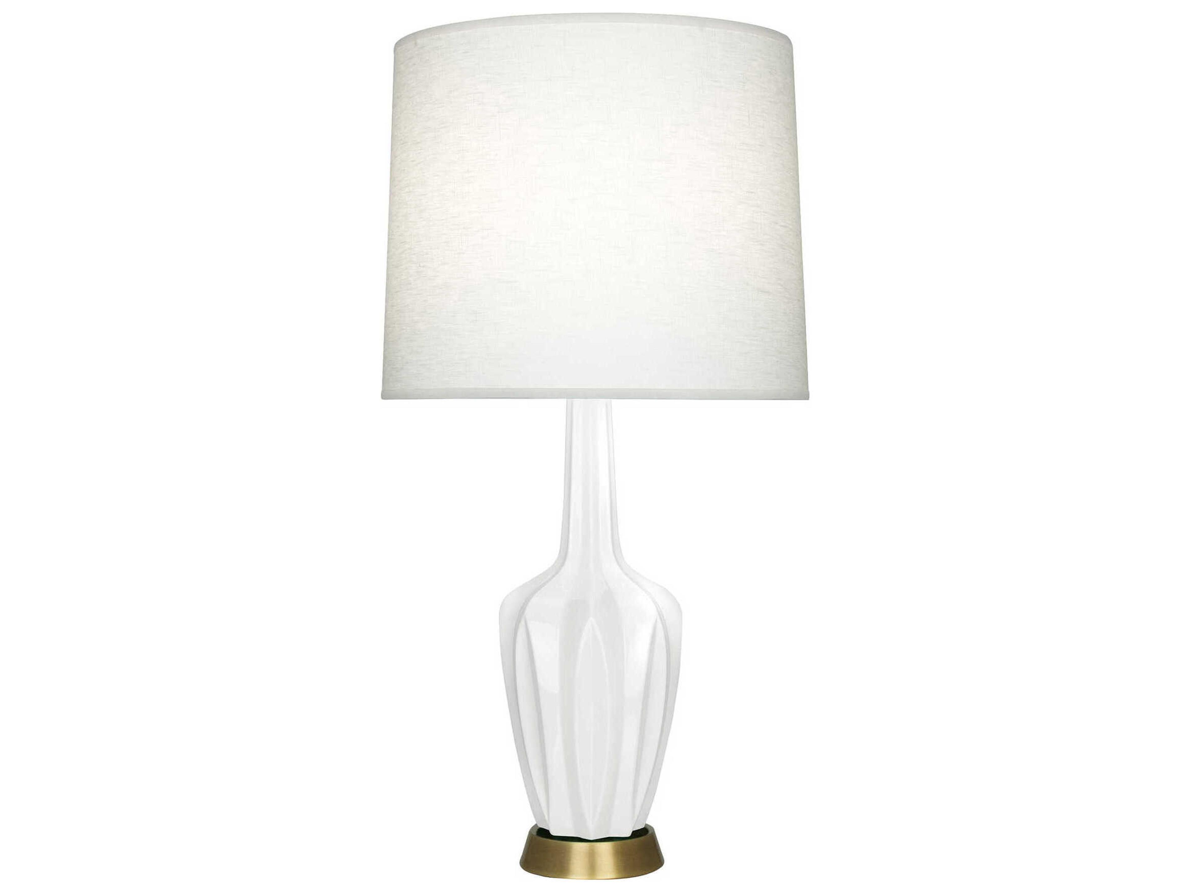 Robert Abbey Emma Lily Glazed White Buffet Lamp