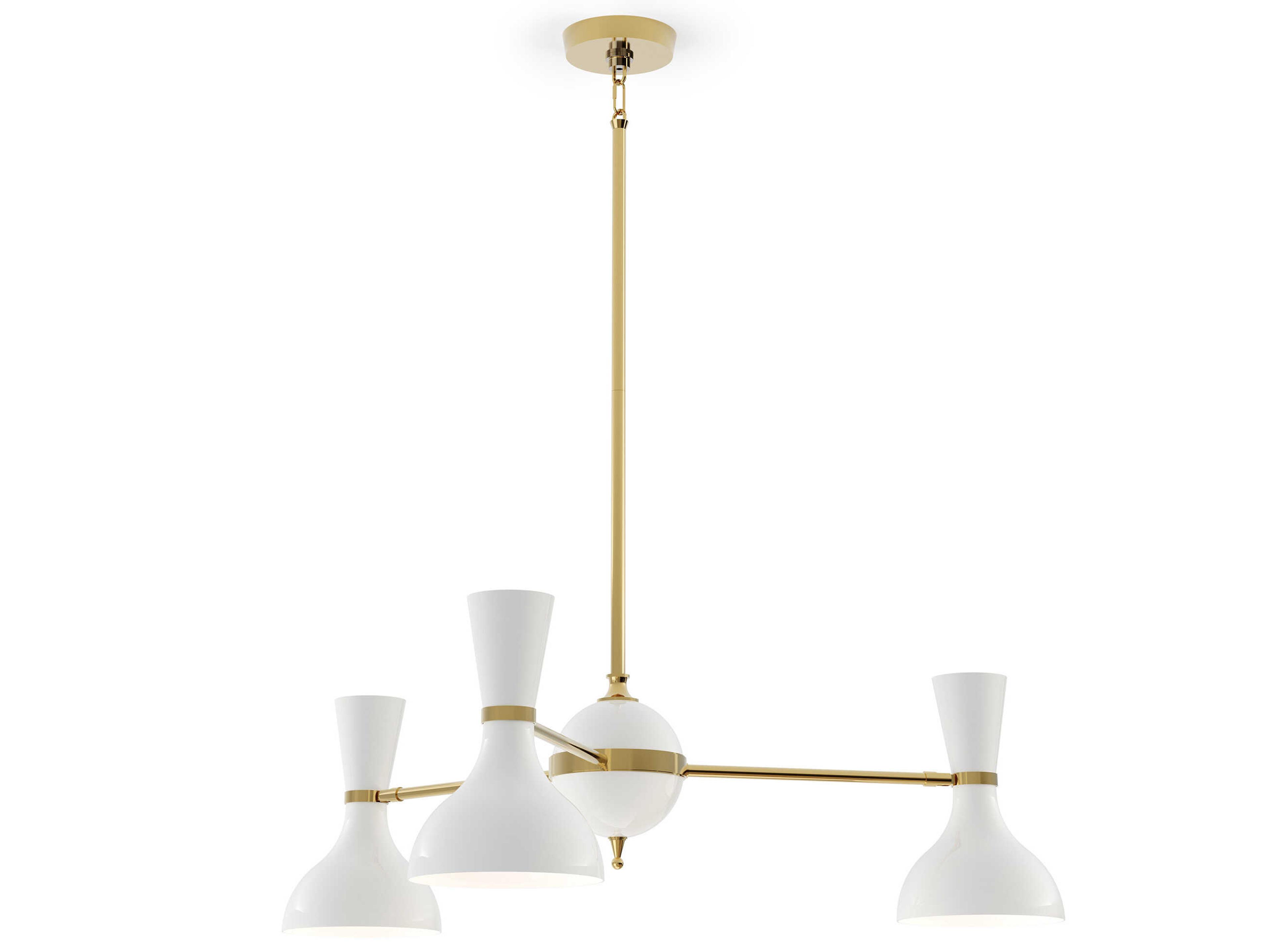 Clare 3-Light Lily White Chandelier