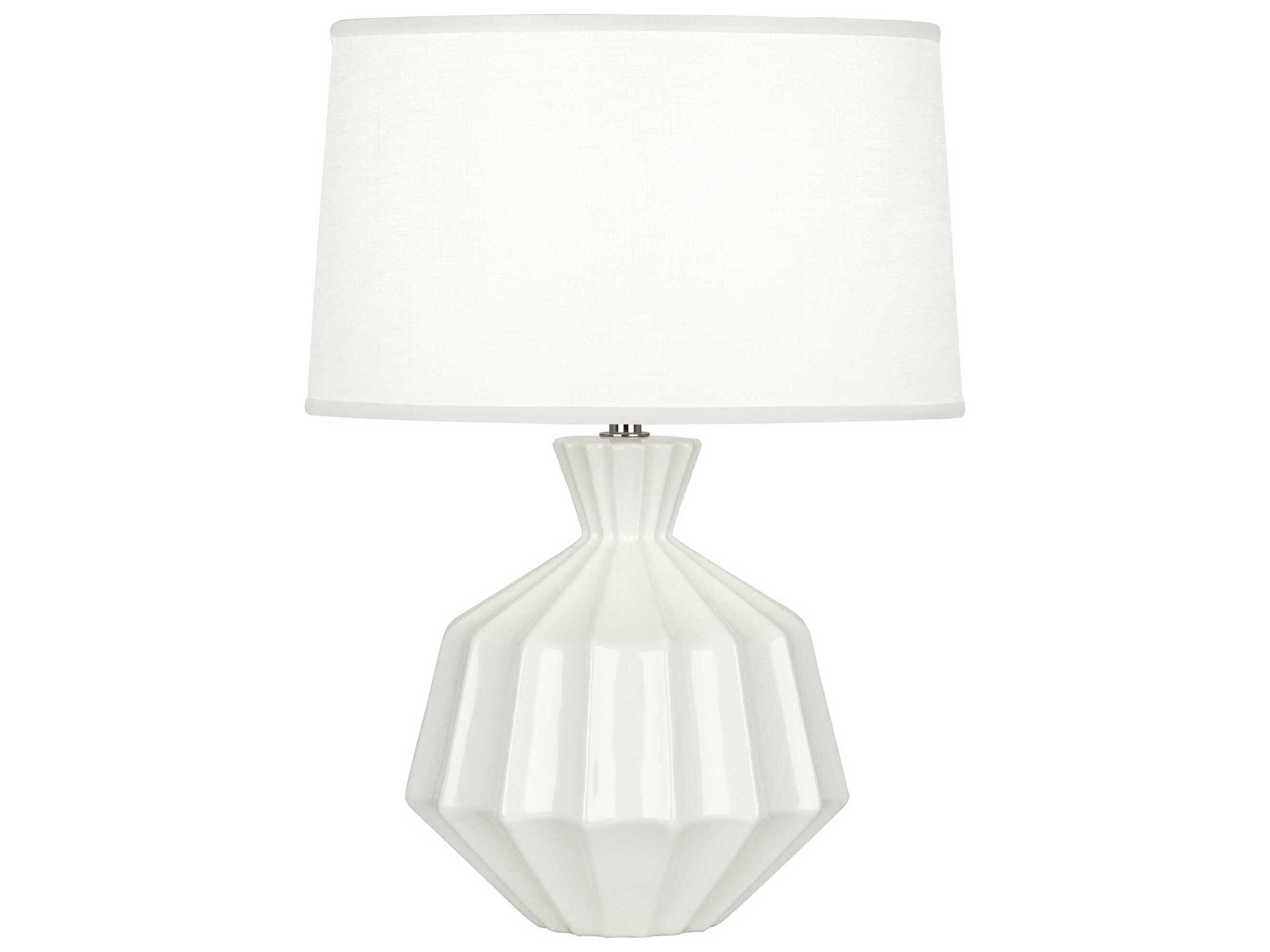 Orion Lily Glazed White Table Lamp