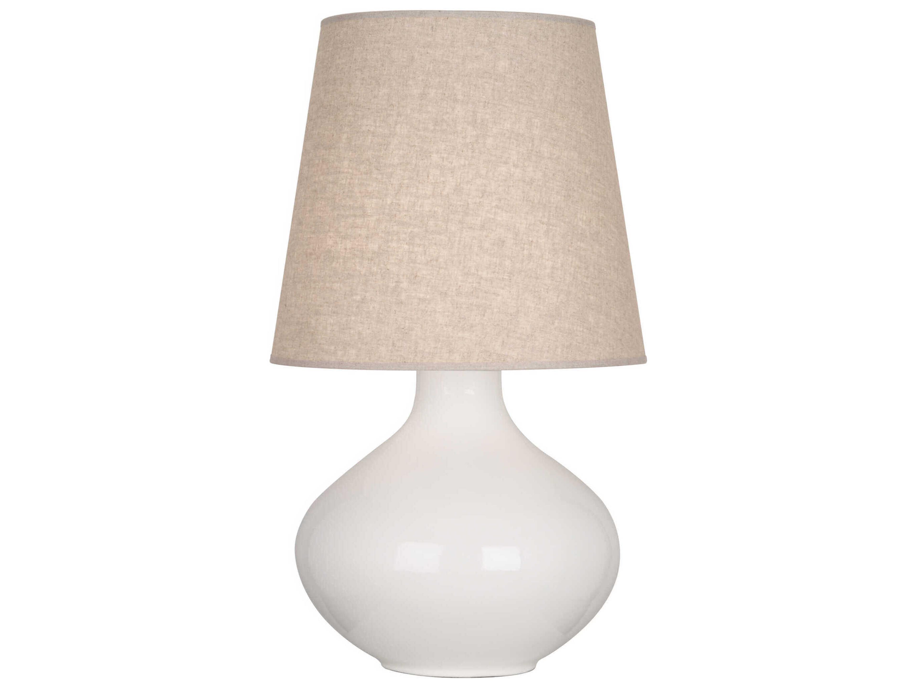 June Table Lamp in Matte Lily Glazed Ceramic
