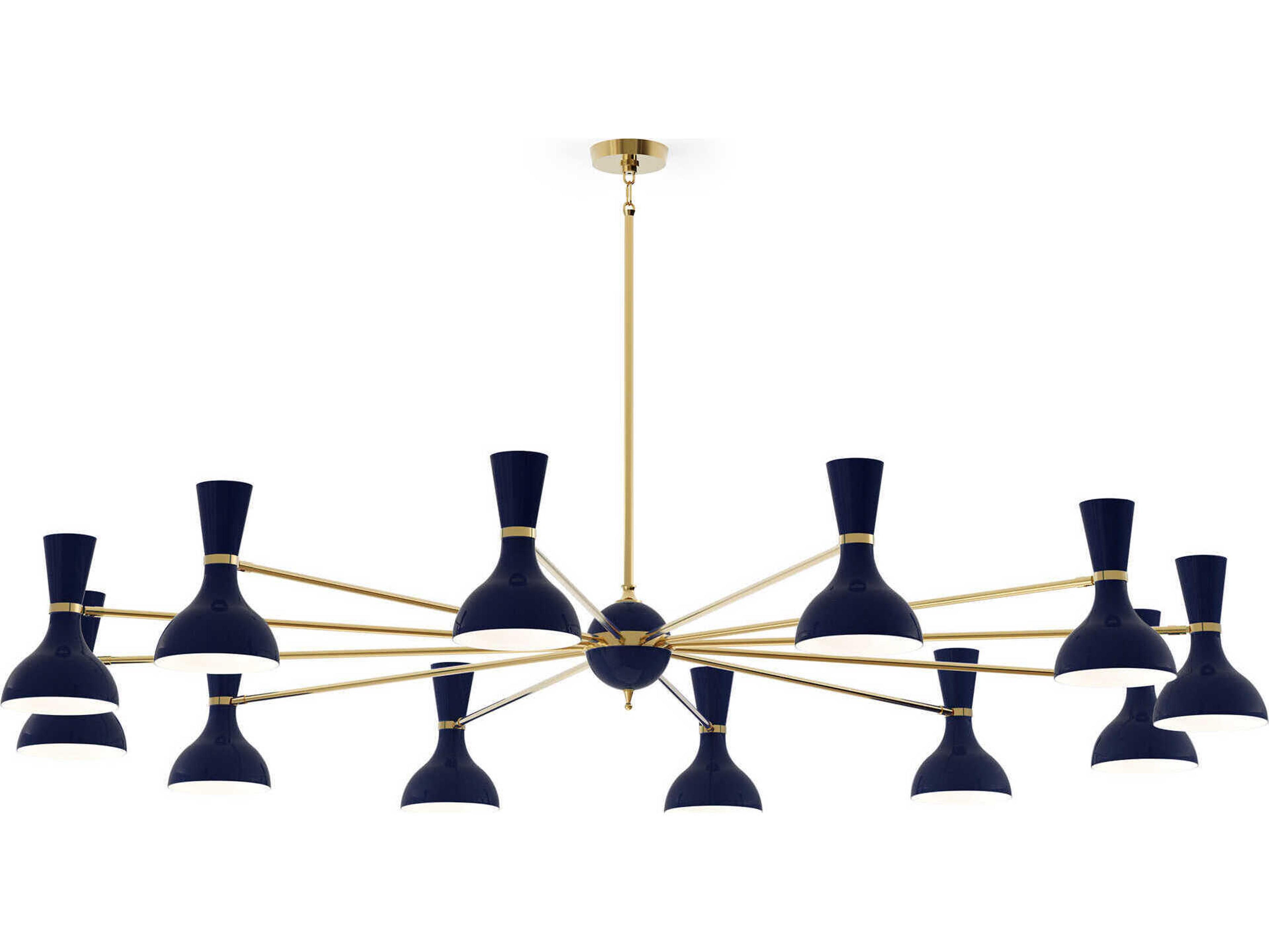 Clare 12-Light Midnight Blue Chandelier