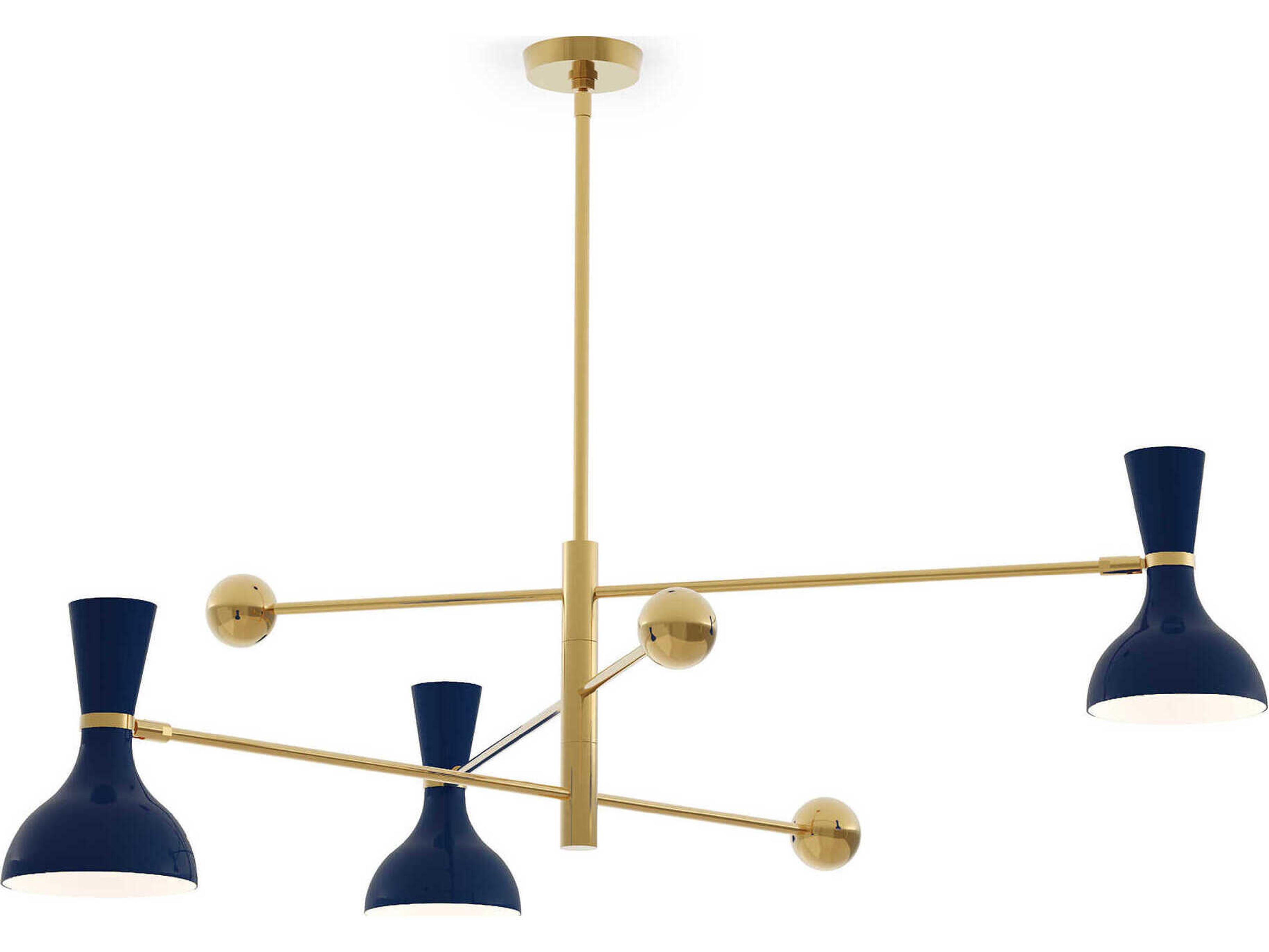 Clare 3-Light Midnight Blue Chandelier