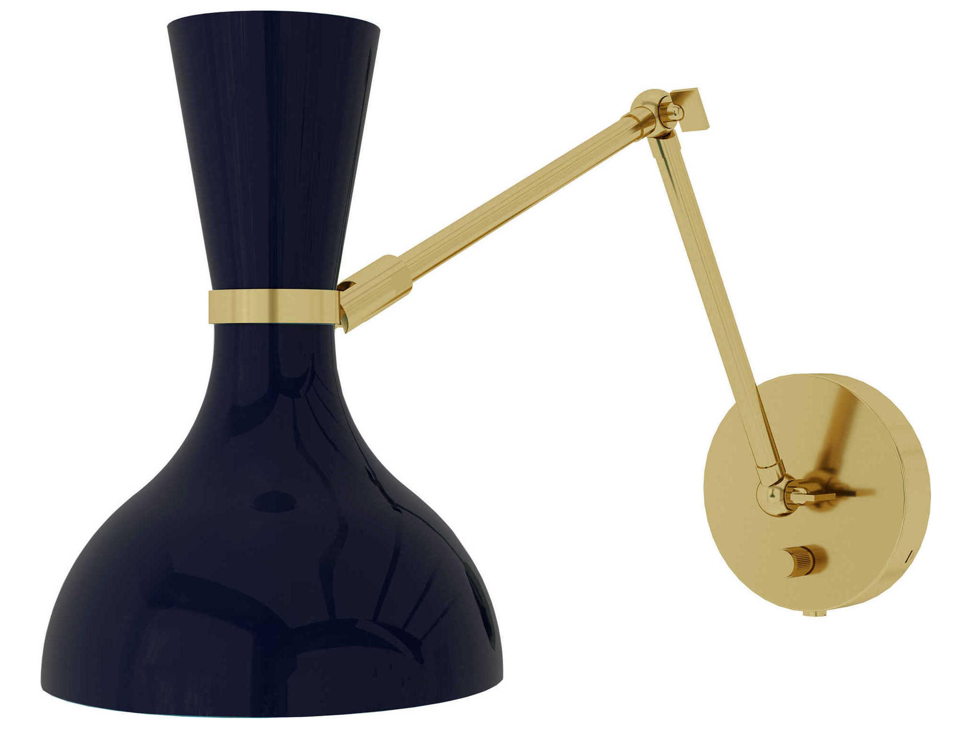 Clare 1-Light Midnight Blue Swing Wall Sconce