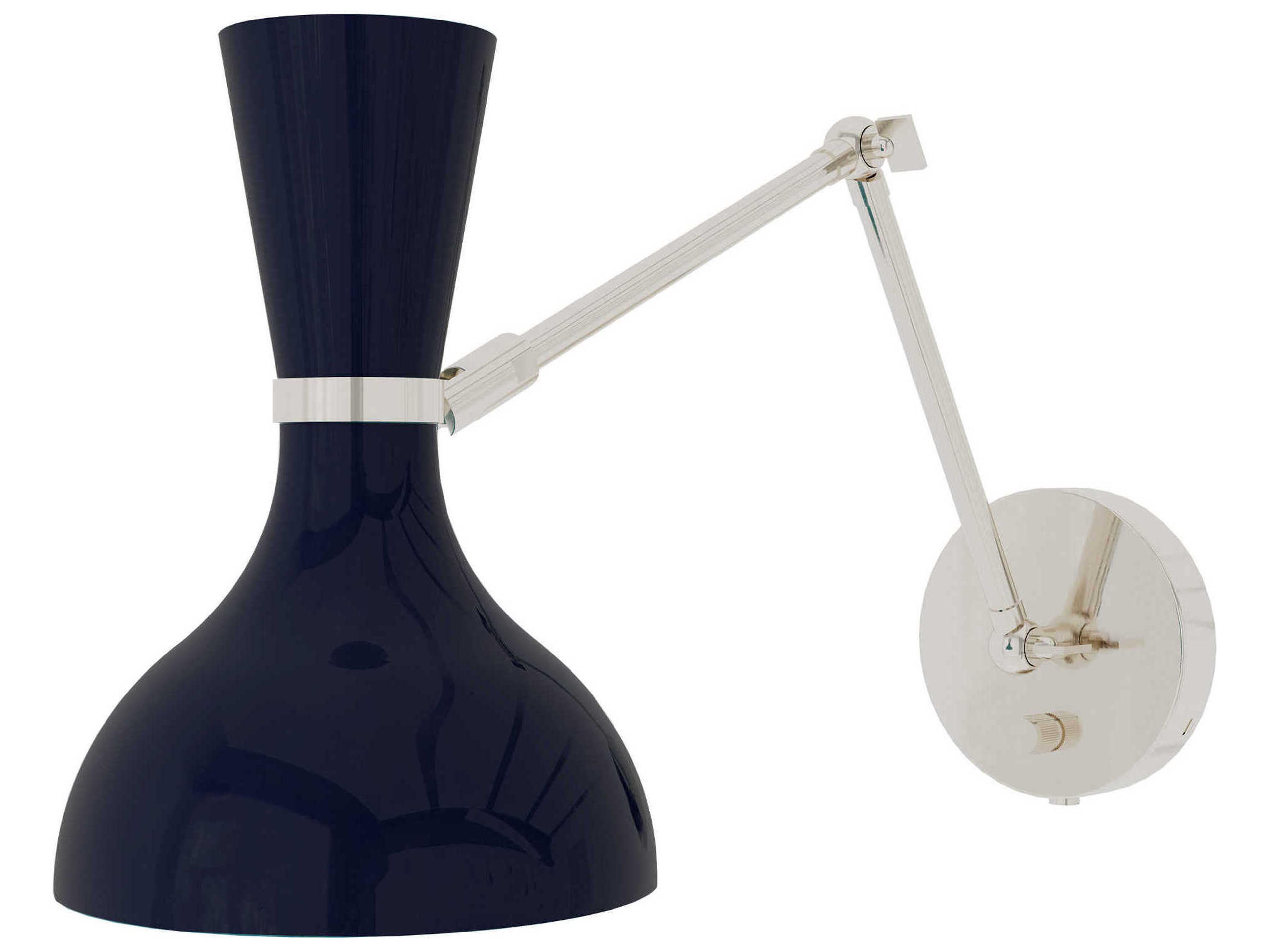 Robert Abbey Clare 1-Light Midnight Blue Swing Wall Sconce