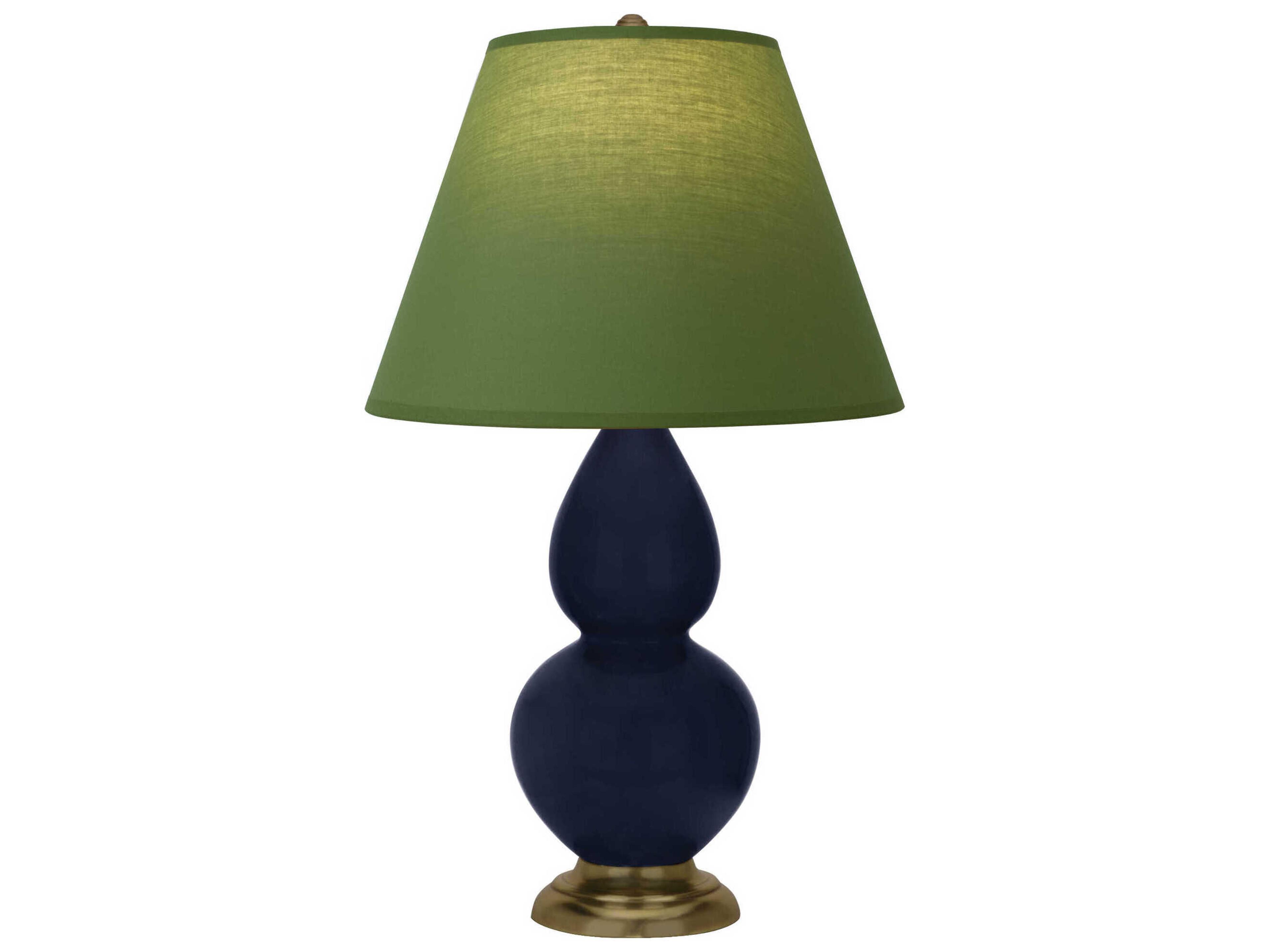 Robert Abbey Small Double Gourd Midnight Blue Glazed Table Lamp
