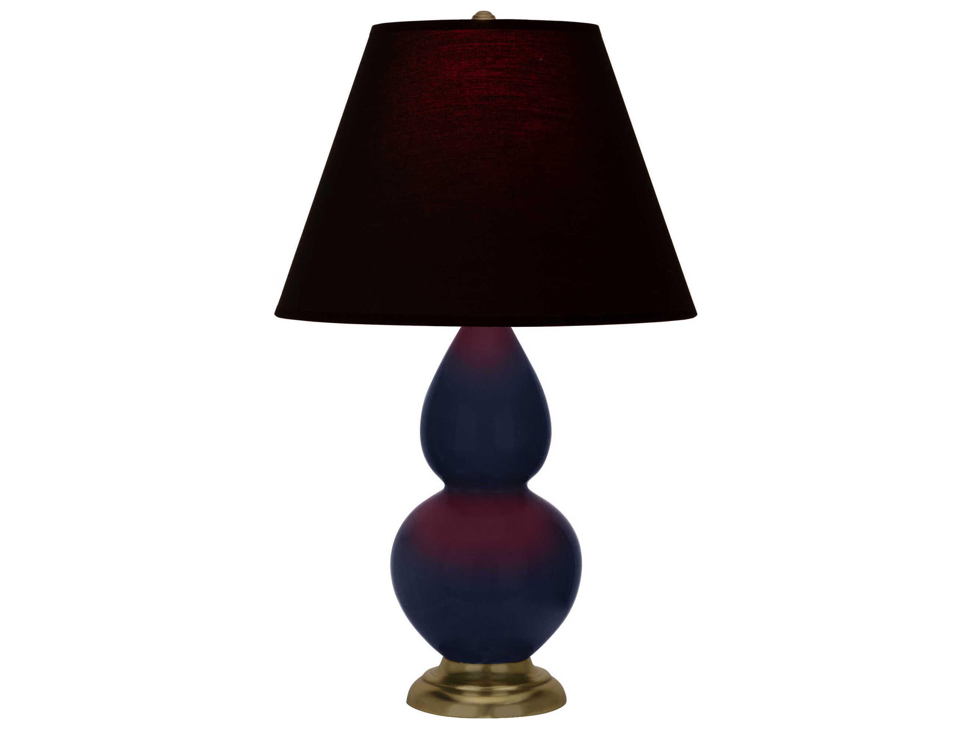 Robert Abbey Small Double Gourd Midnight Blue Glazed Table Lamp