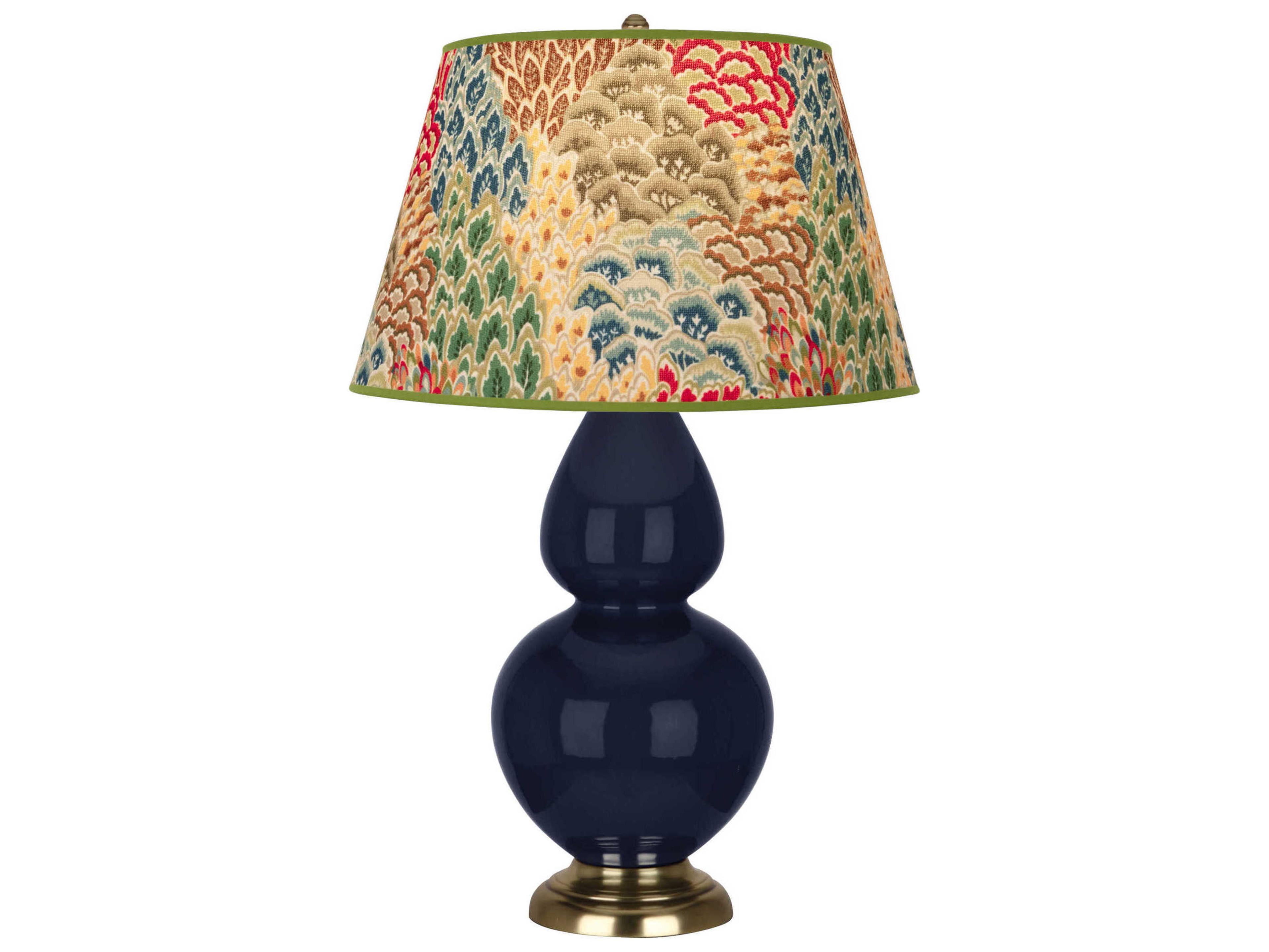 Robert Abbey Double Gourd Midnight Blue Glazed Buffet Lamp