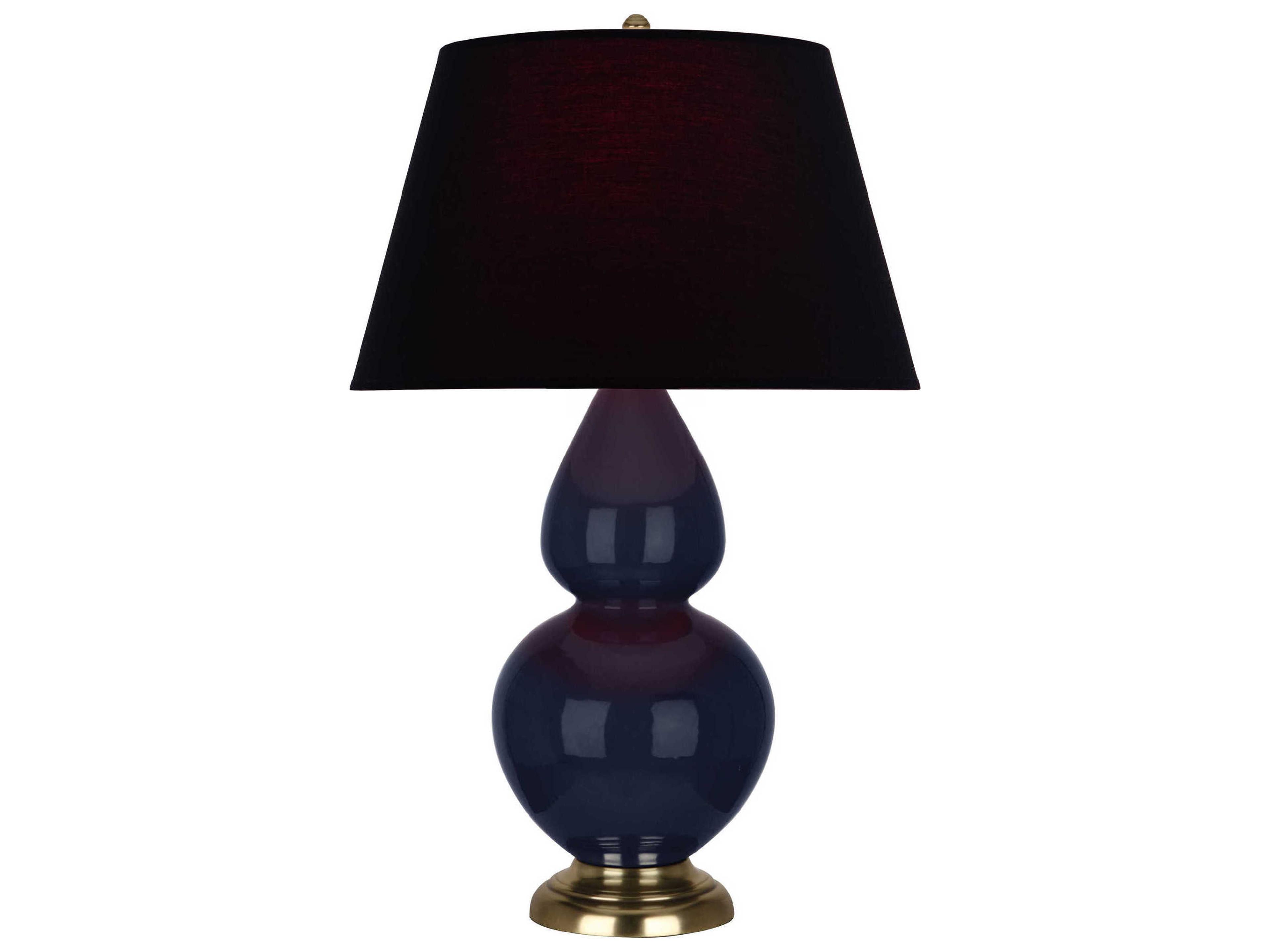 Robert Abbey Double Gourd Midnight Blue Glazed Buffet Lamp
