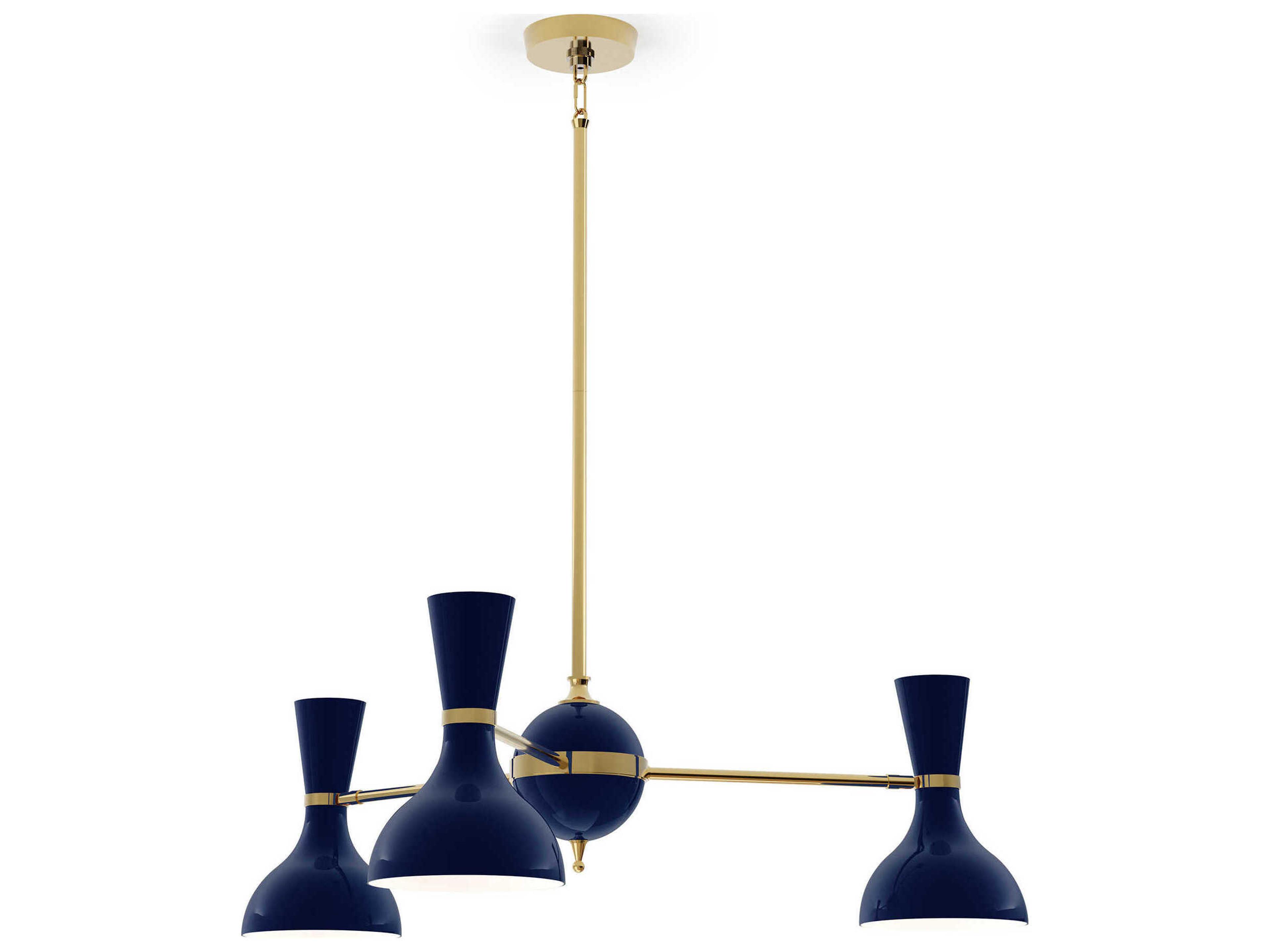 Clare 3-Light Midnight Blue Chandelier