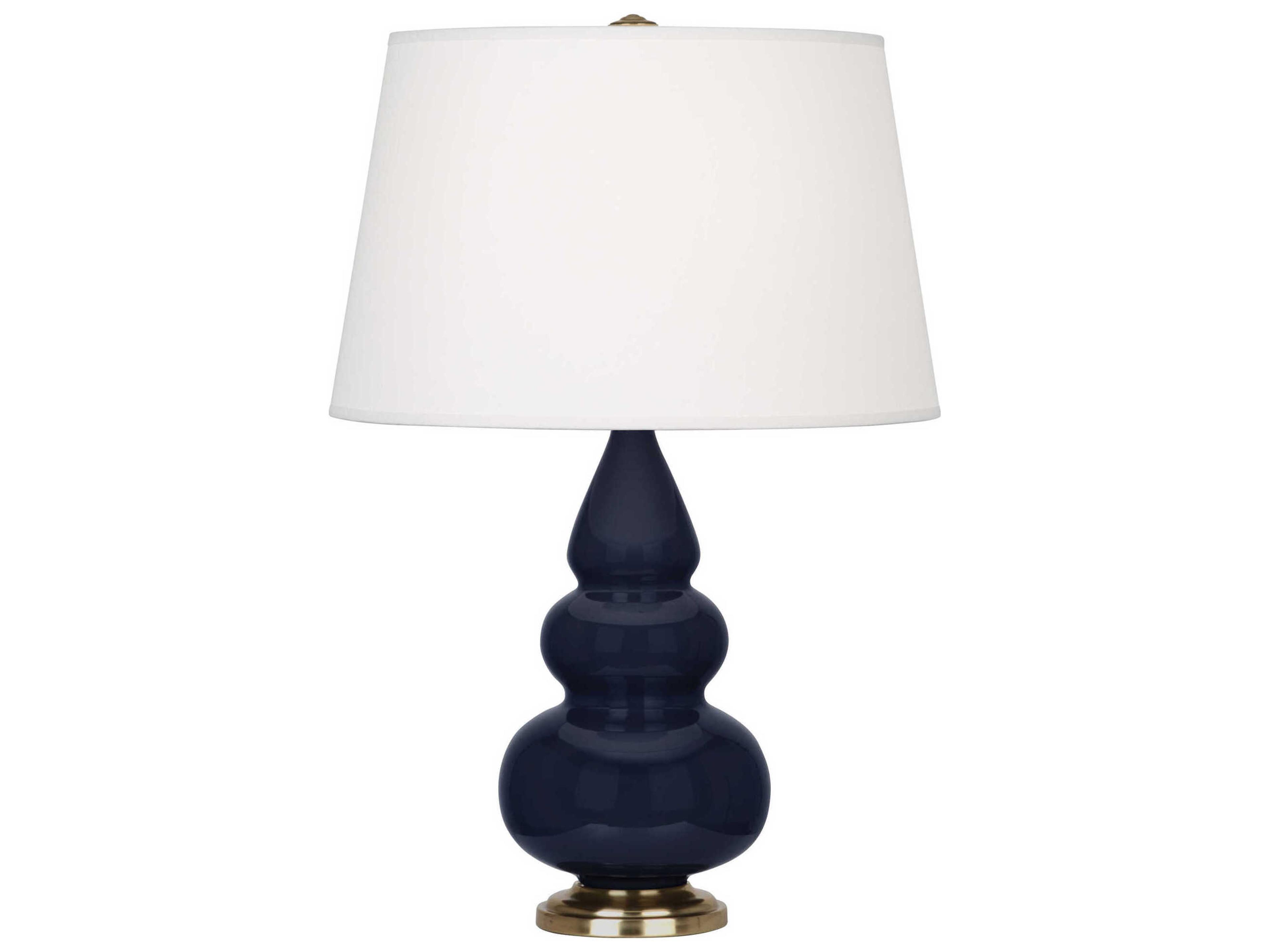 Small Triple Gourd Midnight Blue Glazed Table Lamp