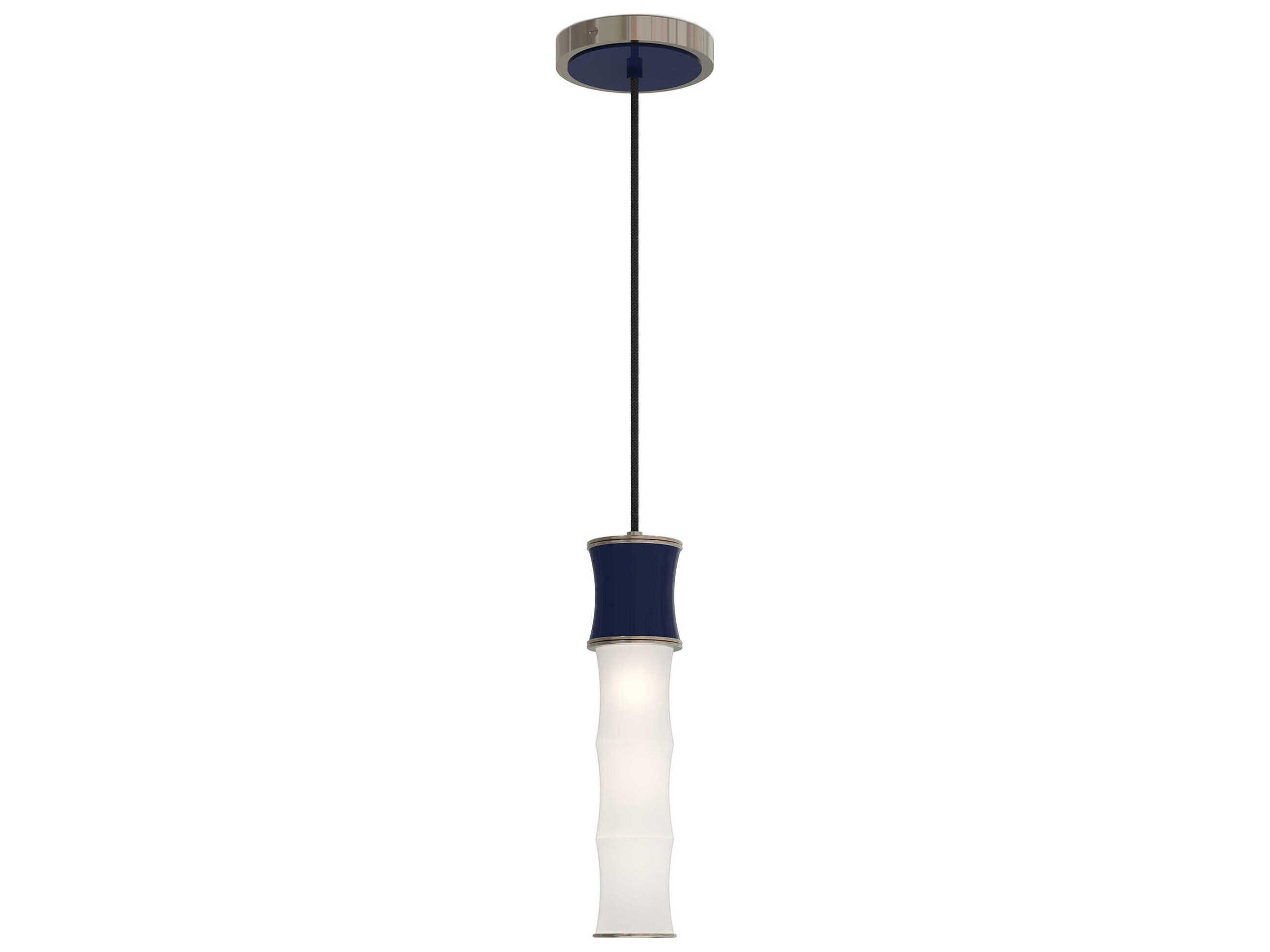 Robert Abbey Kane 1-Light Midnight Blue Cylinder Mini Pendant