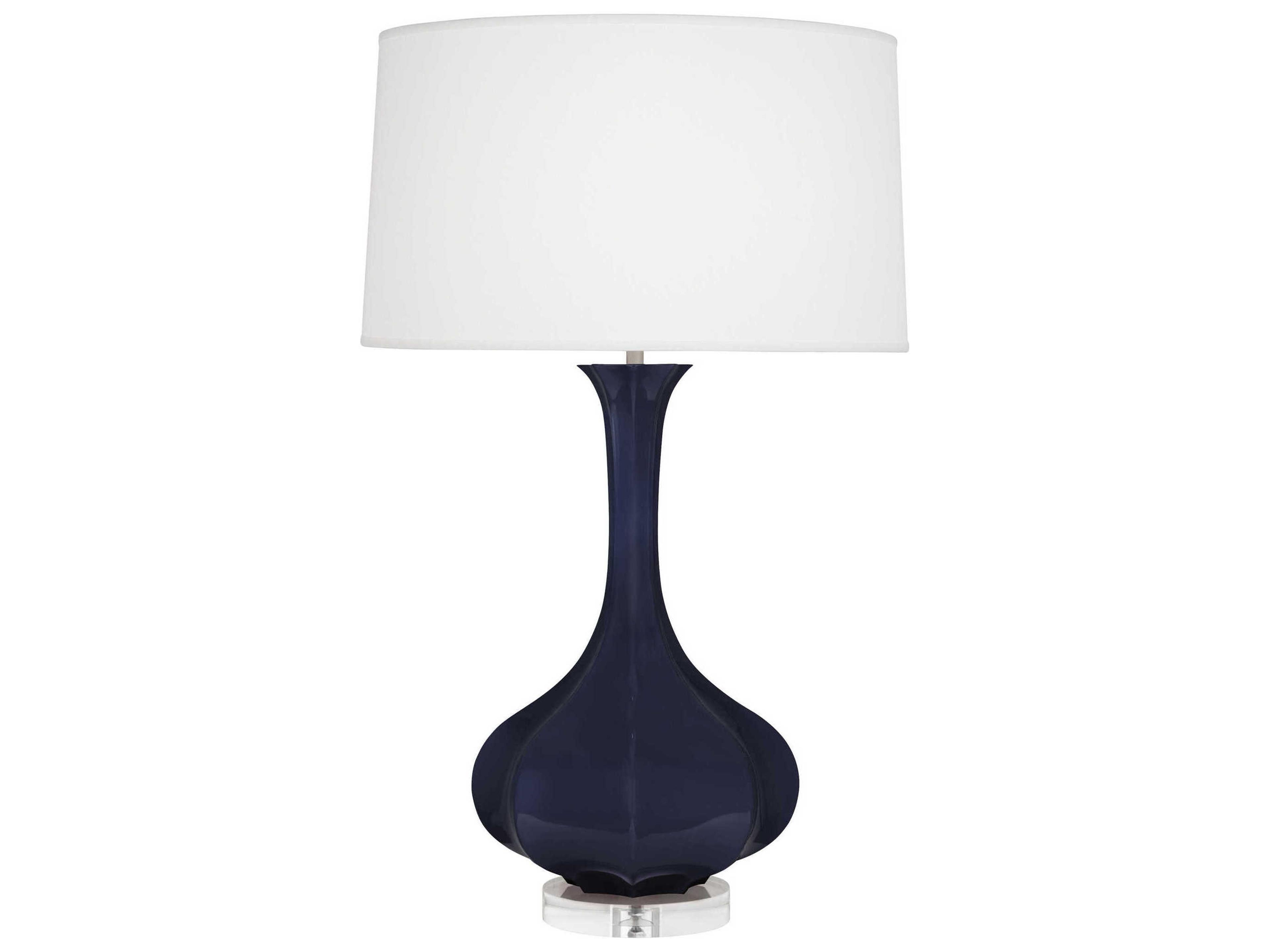 Pike Midnight Blue Glazed Lucite Buffet Lamp