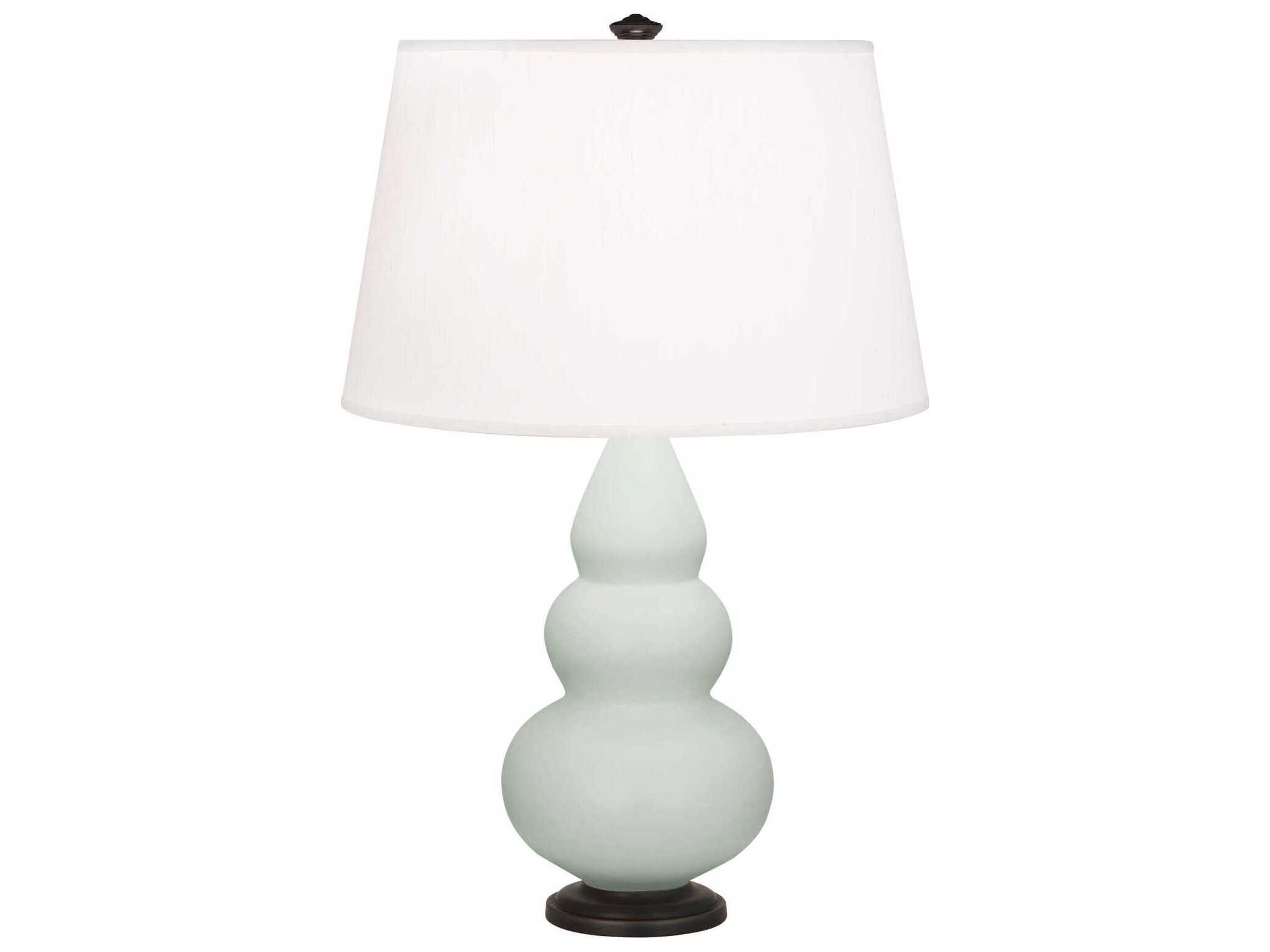 Robert Abbey Small Triple Gourd Matte Celadon Glazed Green Table Lamp