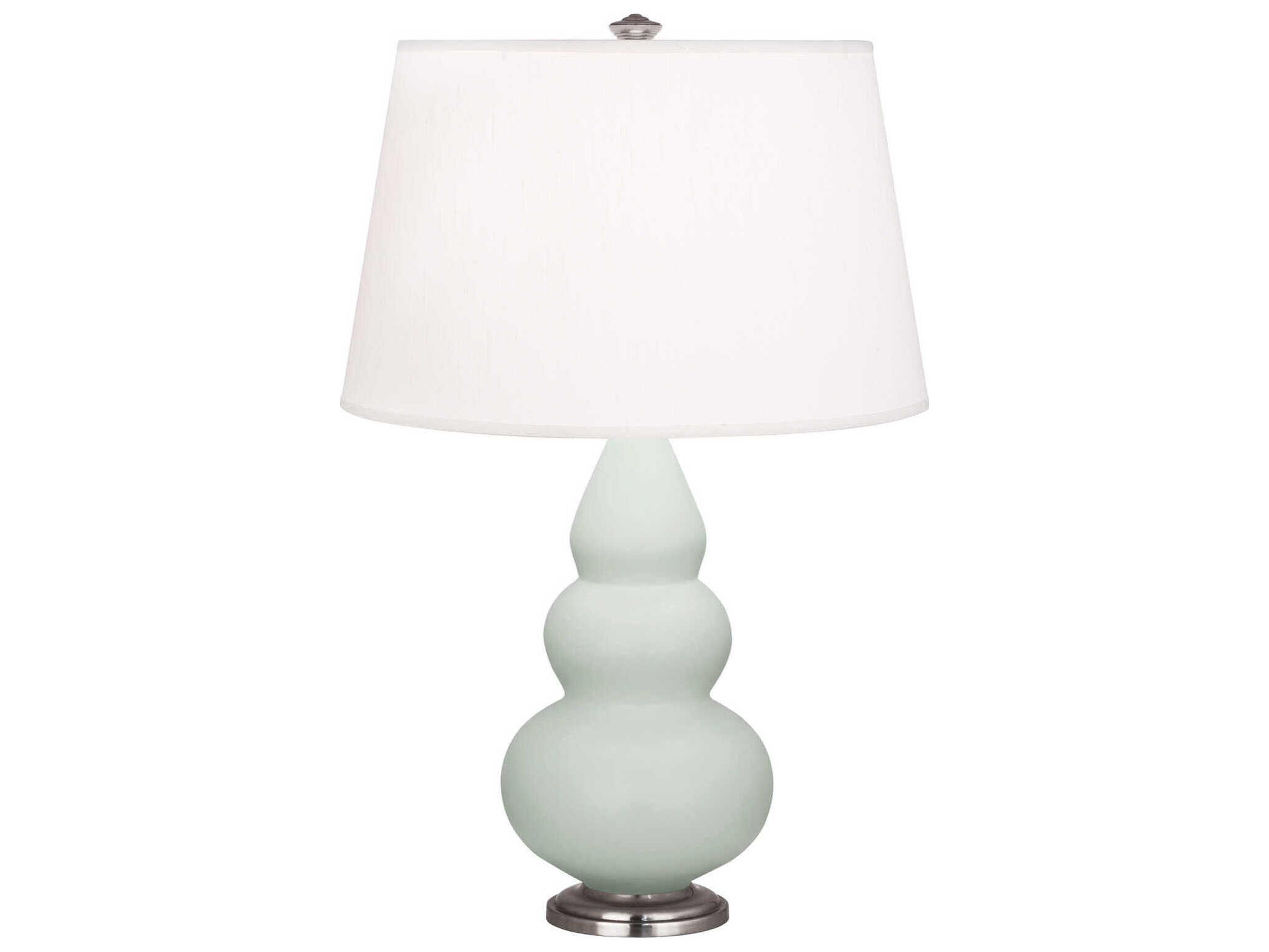 Robert Abbey Small Triple Gourd Matte Celadon Glazed Green Table Lamp