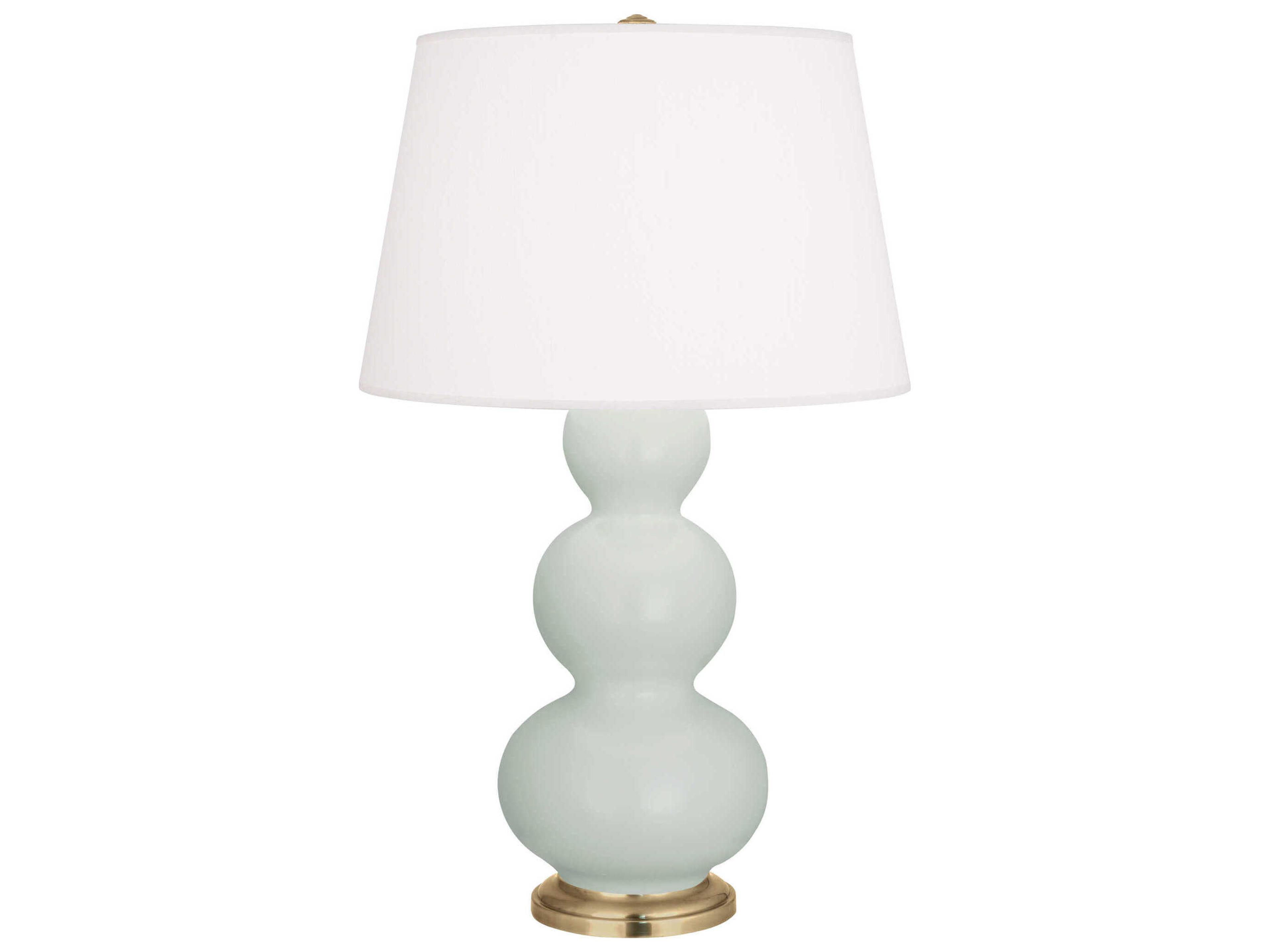 Triple Gourd Matte Celadon Glazed Green Buffet Lamp