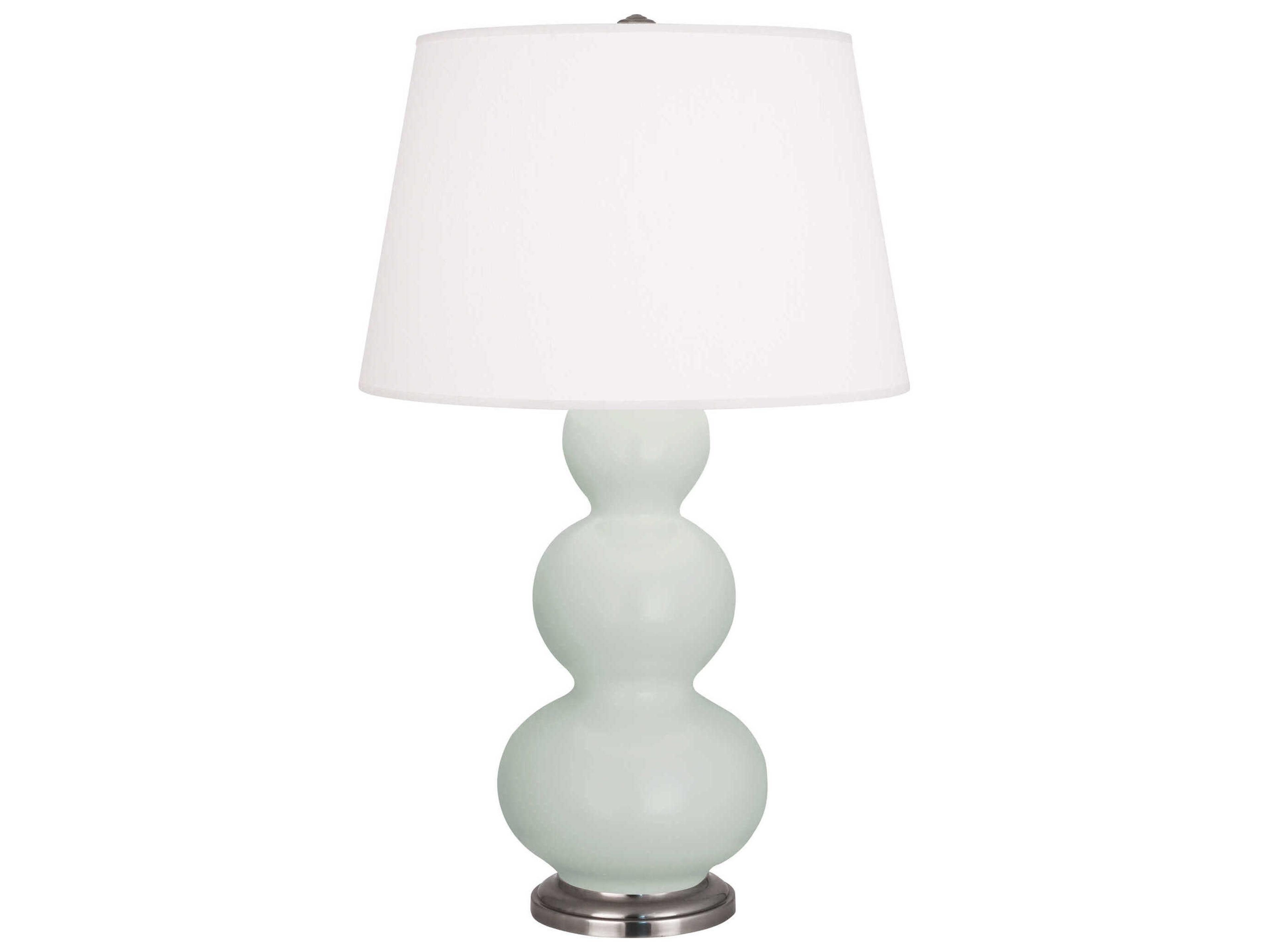 Robert Abbey Triple Gourd Matte Celadon Glazed Green Buffet Lamp