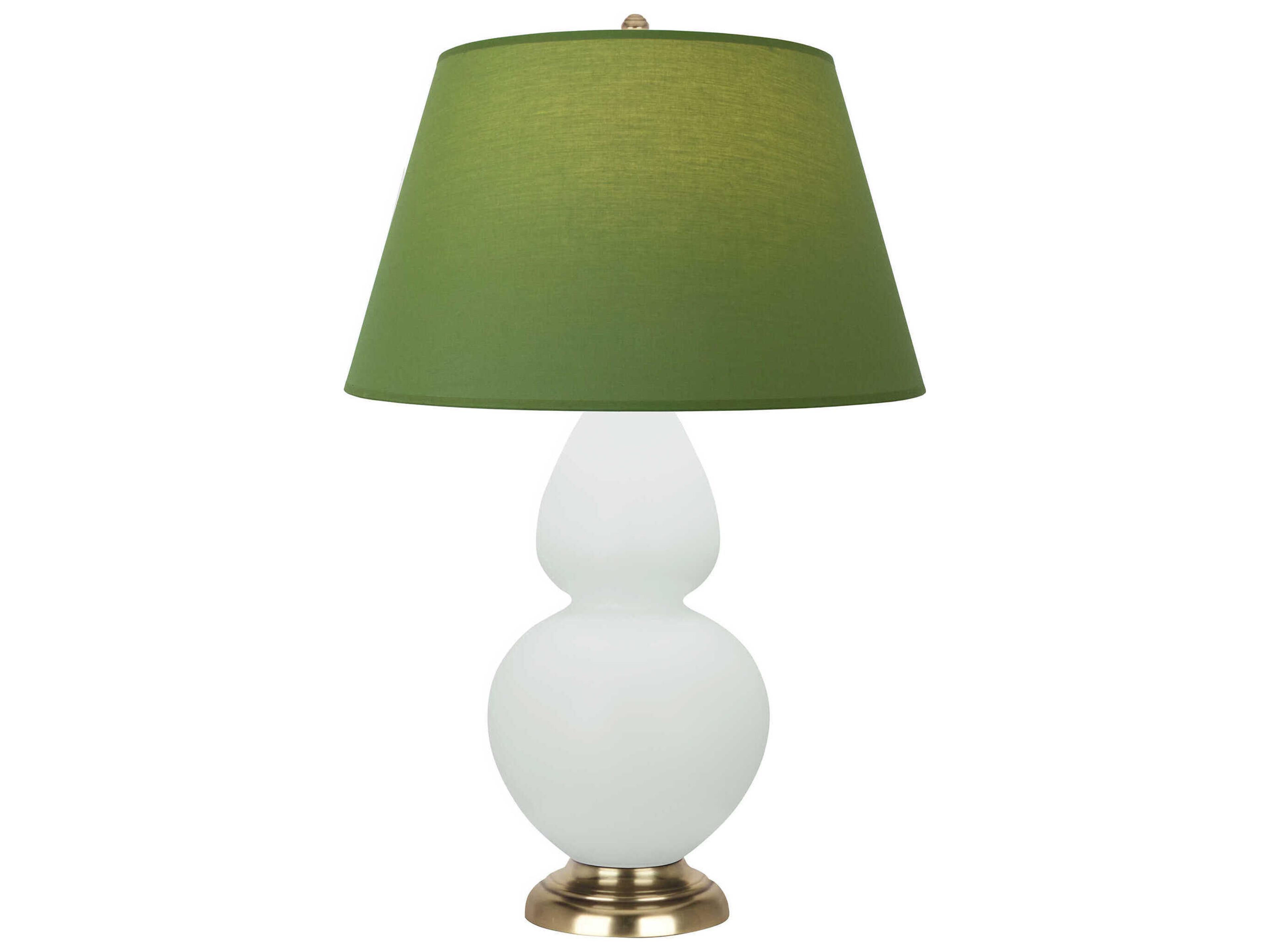 Robert Abbey Double Gourd Matte Celadon Glazed White Buffet Lamp