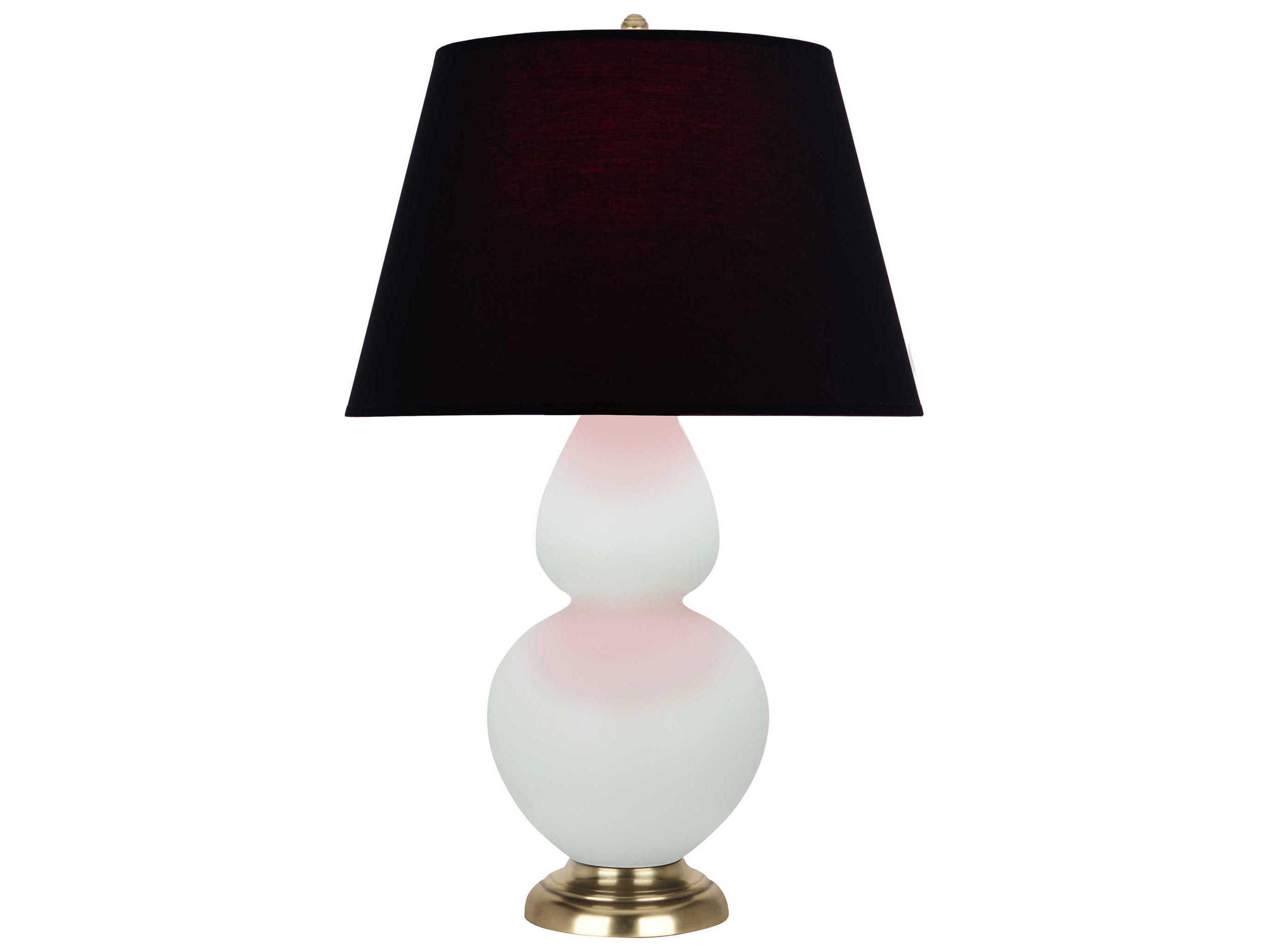 Robert Abbey Double Gourd Matte Celadon Glazed White Buffet Lamp