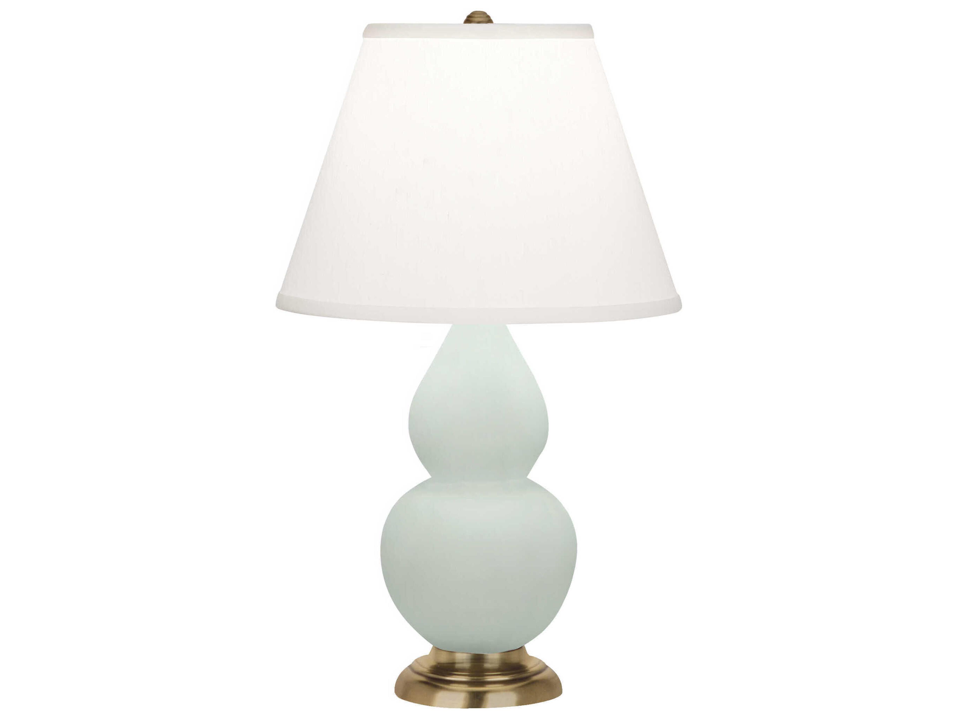 Small Double Gourd Matte Celadon Glazed Green Table Lamp