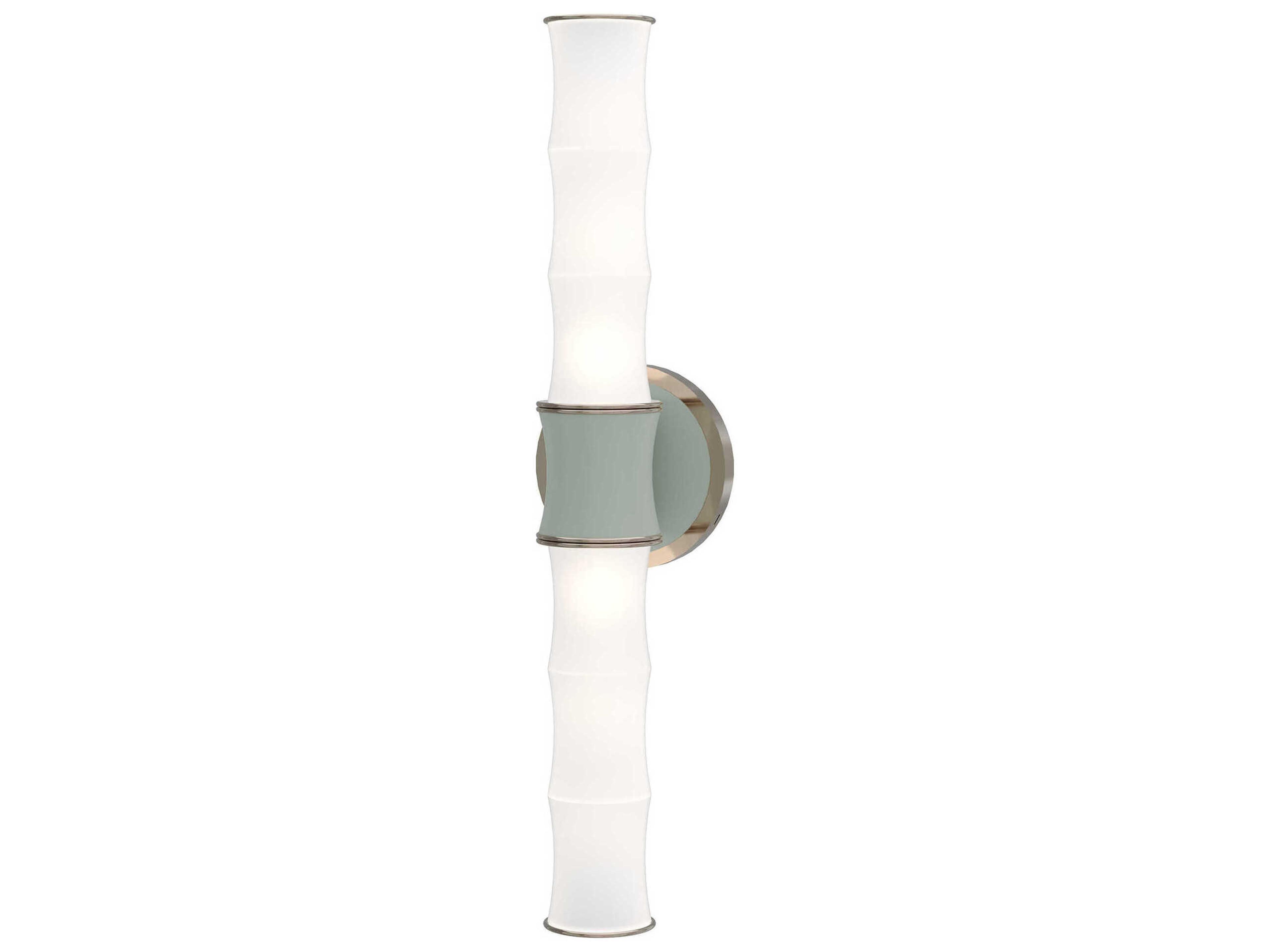 Robert Abbey Kane 2-Light Matte Celadon Green Wall Sconce