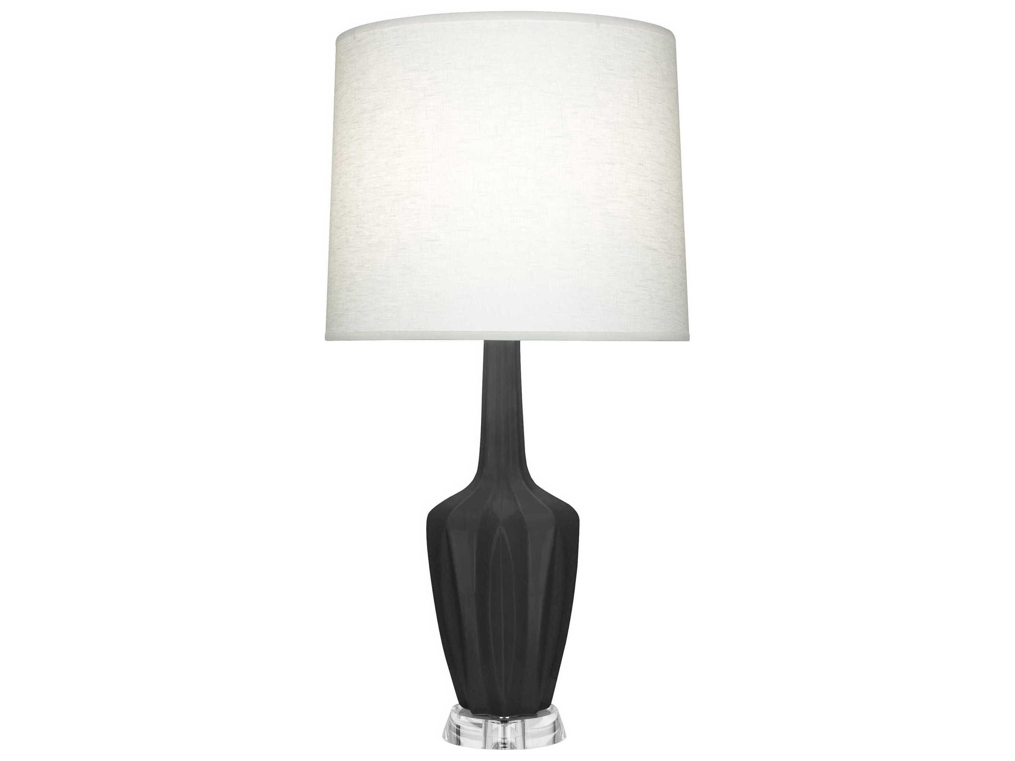 Emma Matte Ash Glazed Black Buffet Lamp