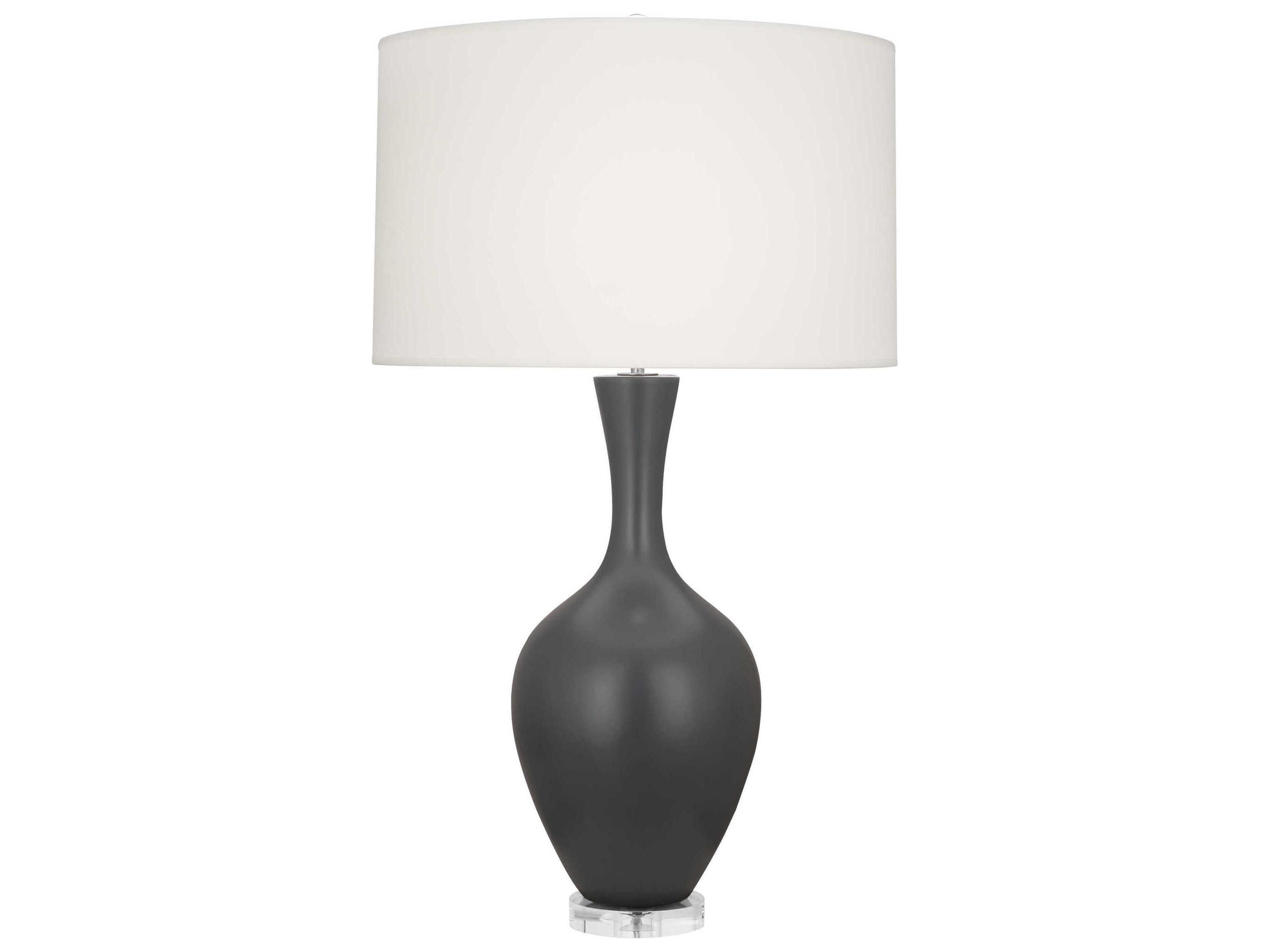 Audrey Matte Ash Glazed Gray Buffet Lamp