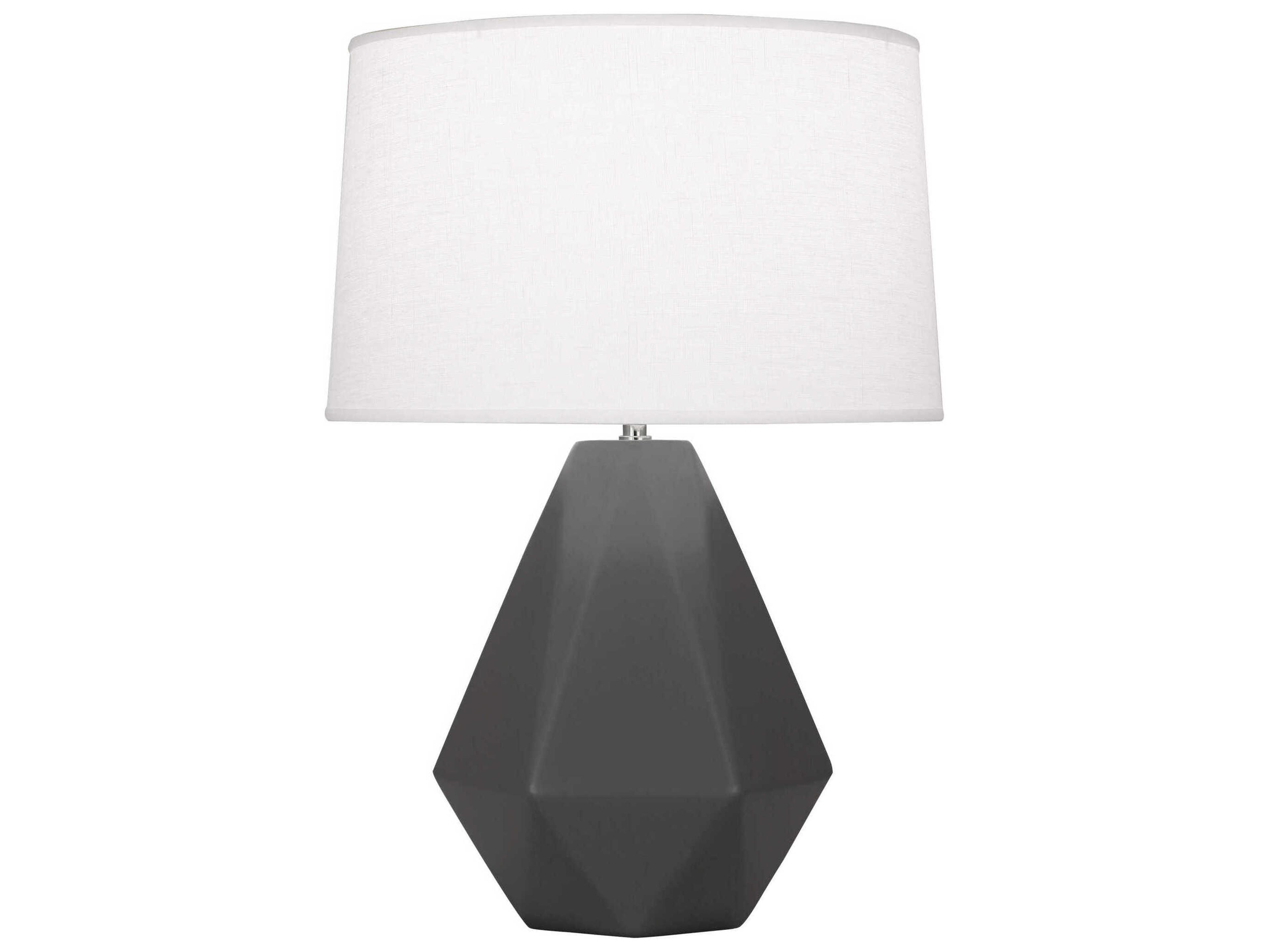 Delta Matte Ash Glazed Gray Table Lamp