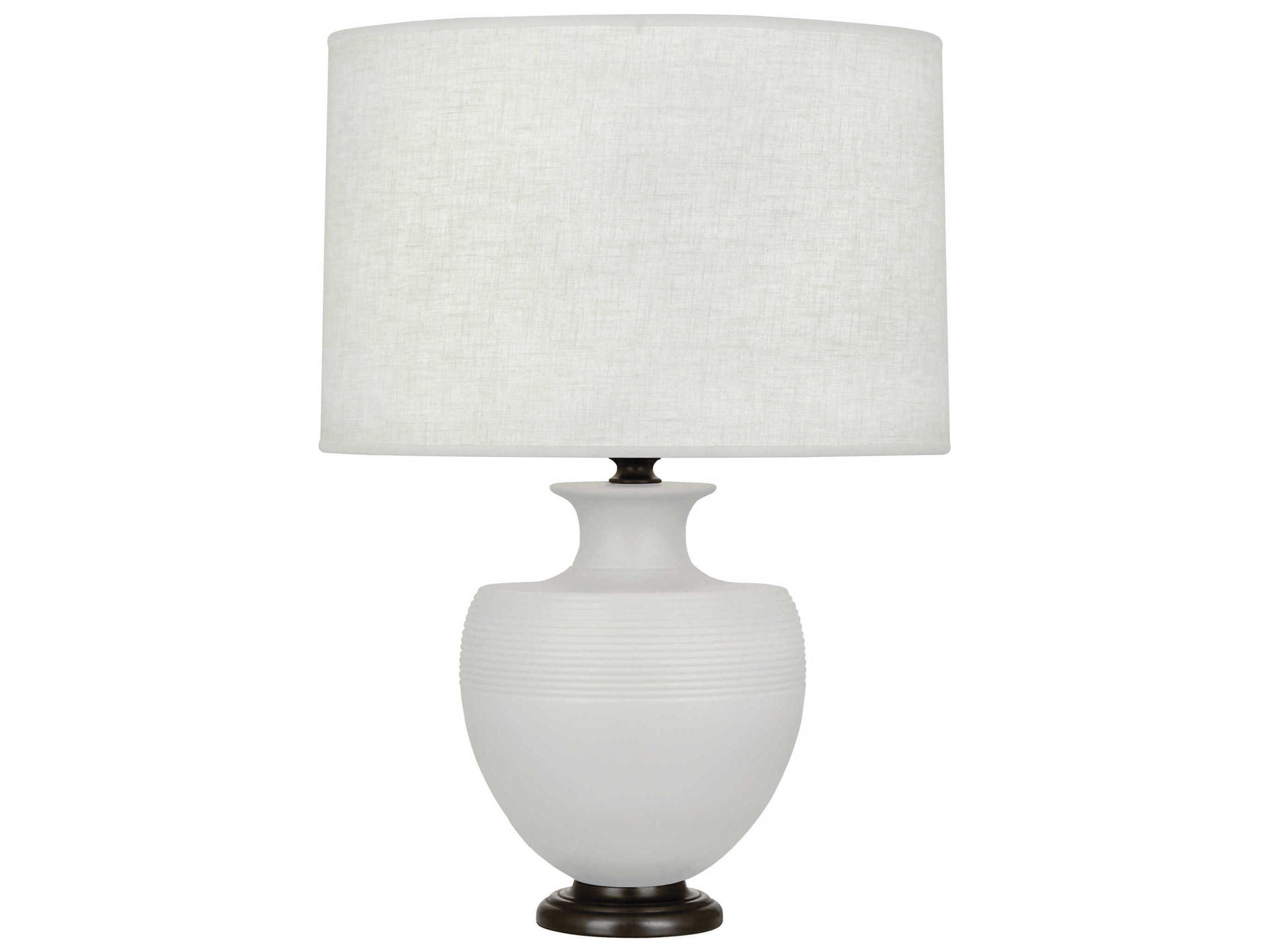 Robert Abbey Michael Berman Atlas Matte Dove Glazed White Buffet Lamp