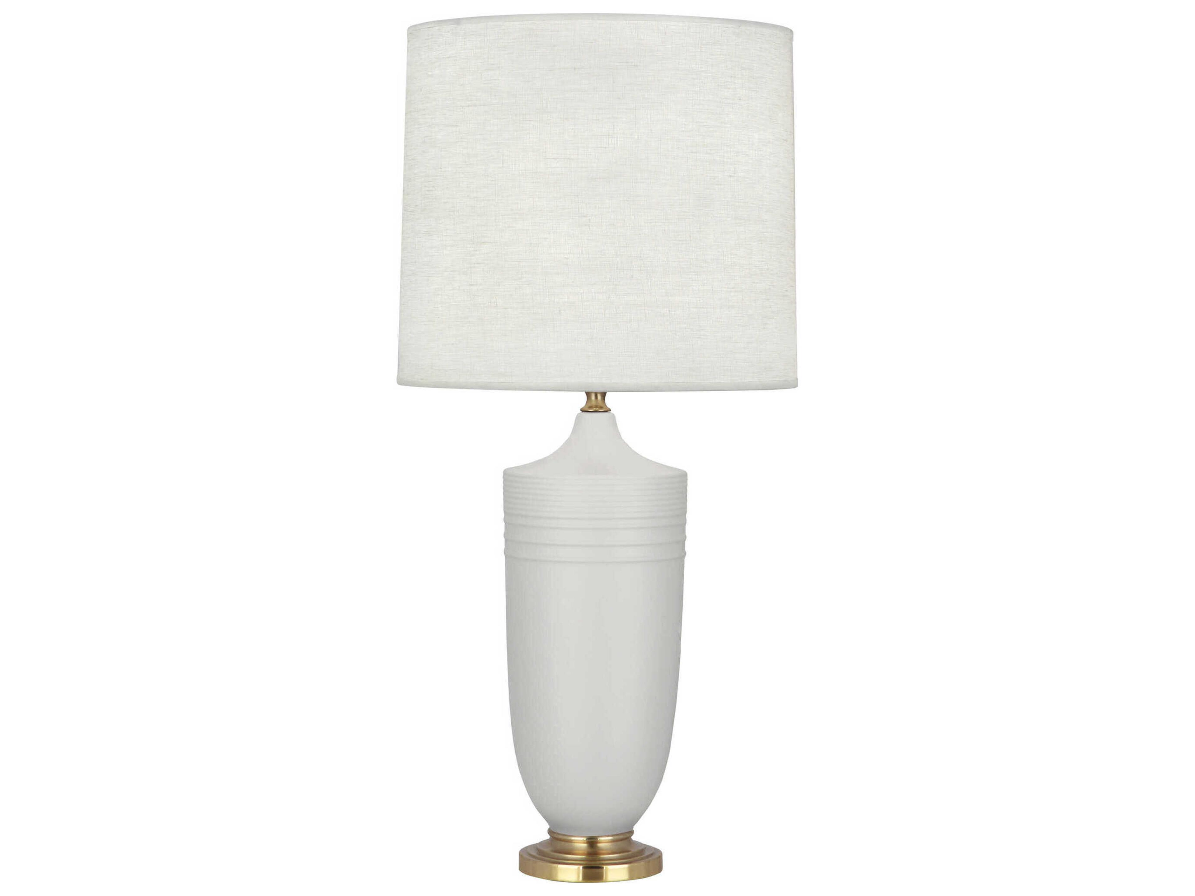 Michael Berman Hadrian Matte Dove Glazed White Buffet Lamp