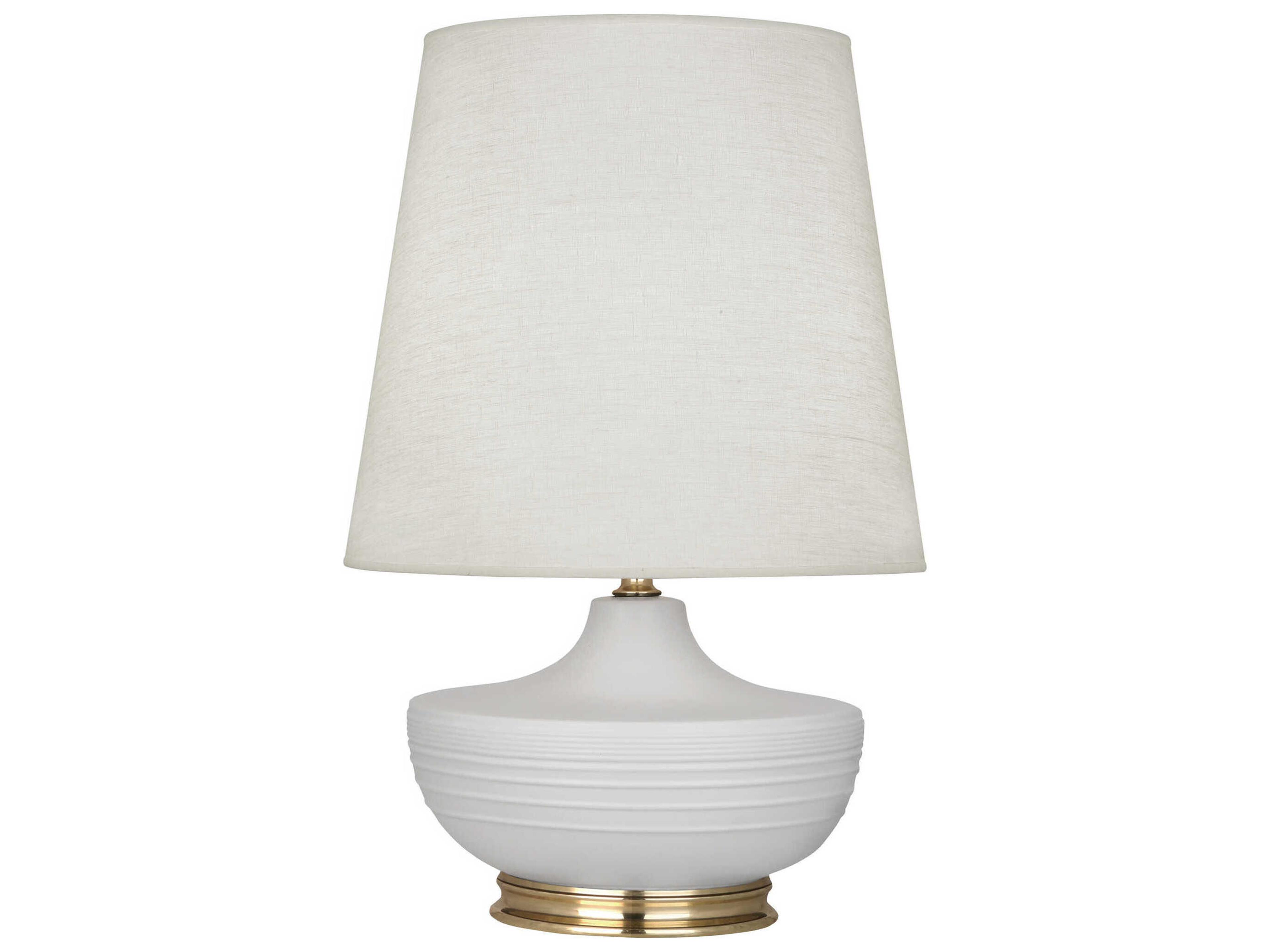 Robert Abbey Michael Berman Nolan Matte Dove Glazed Dark Antique Nickel White Buffet Lamp