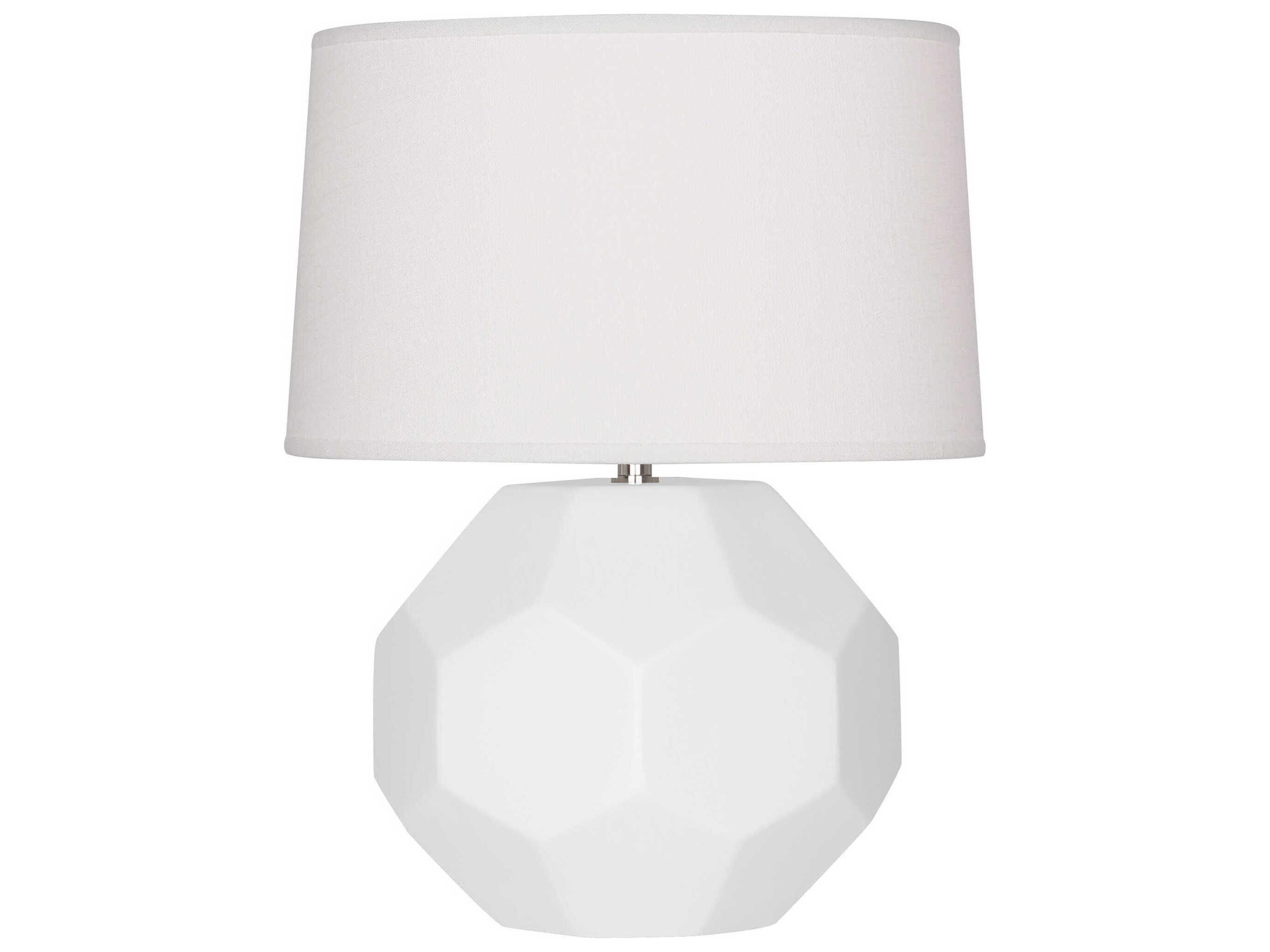 Franklin Matte Daisy Glazed White Table Lamp