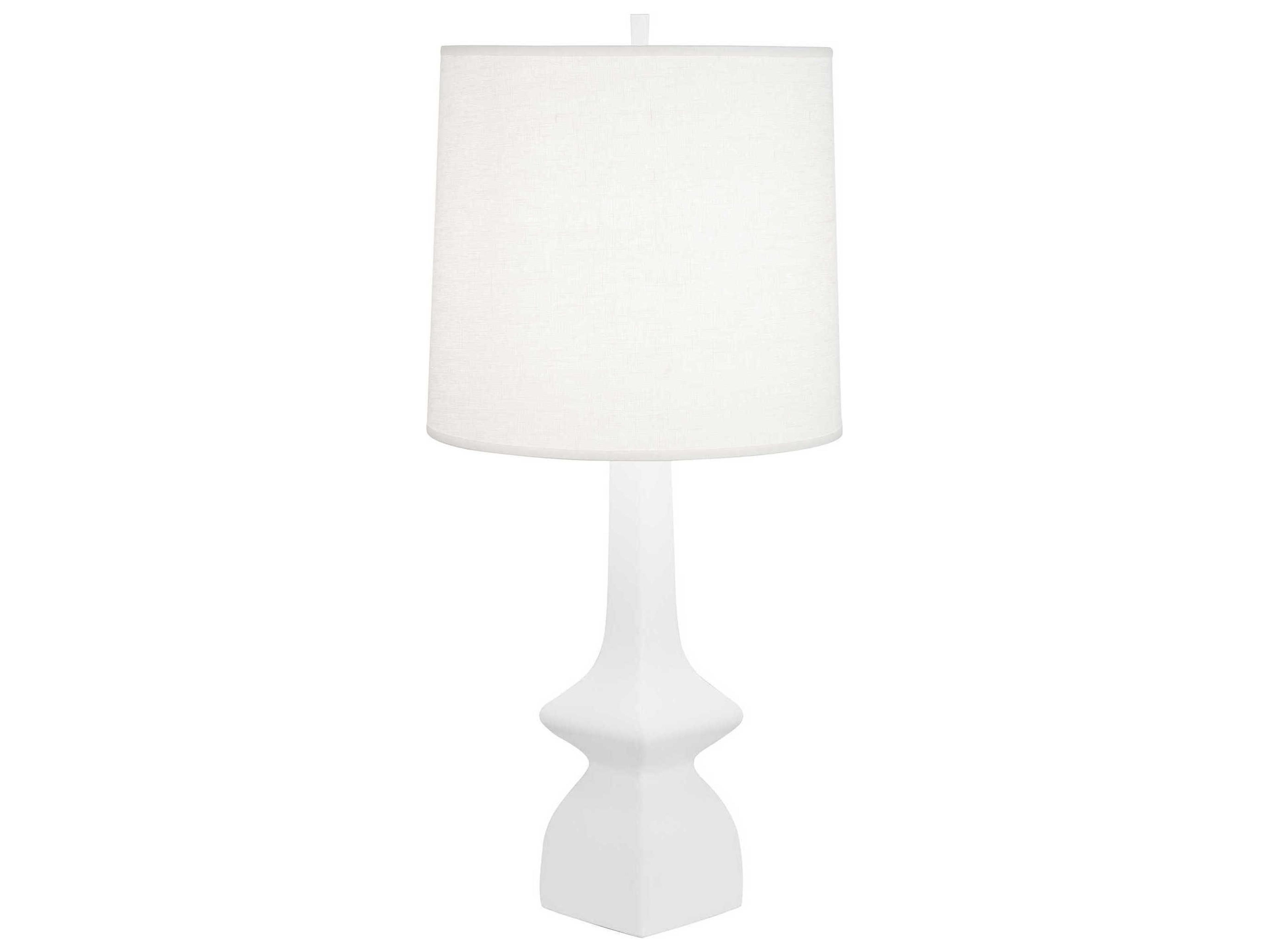 Jasmine Matte Daisy Glazed White Buffet Lamp