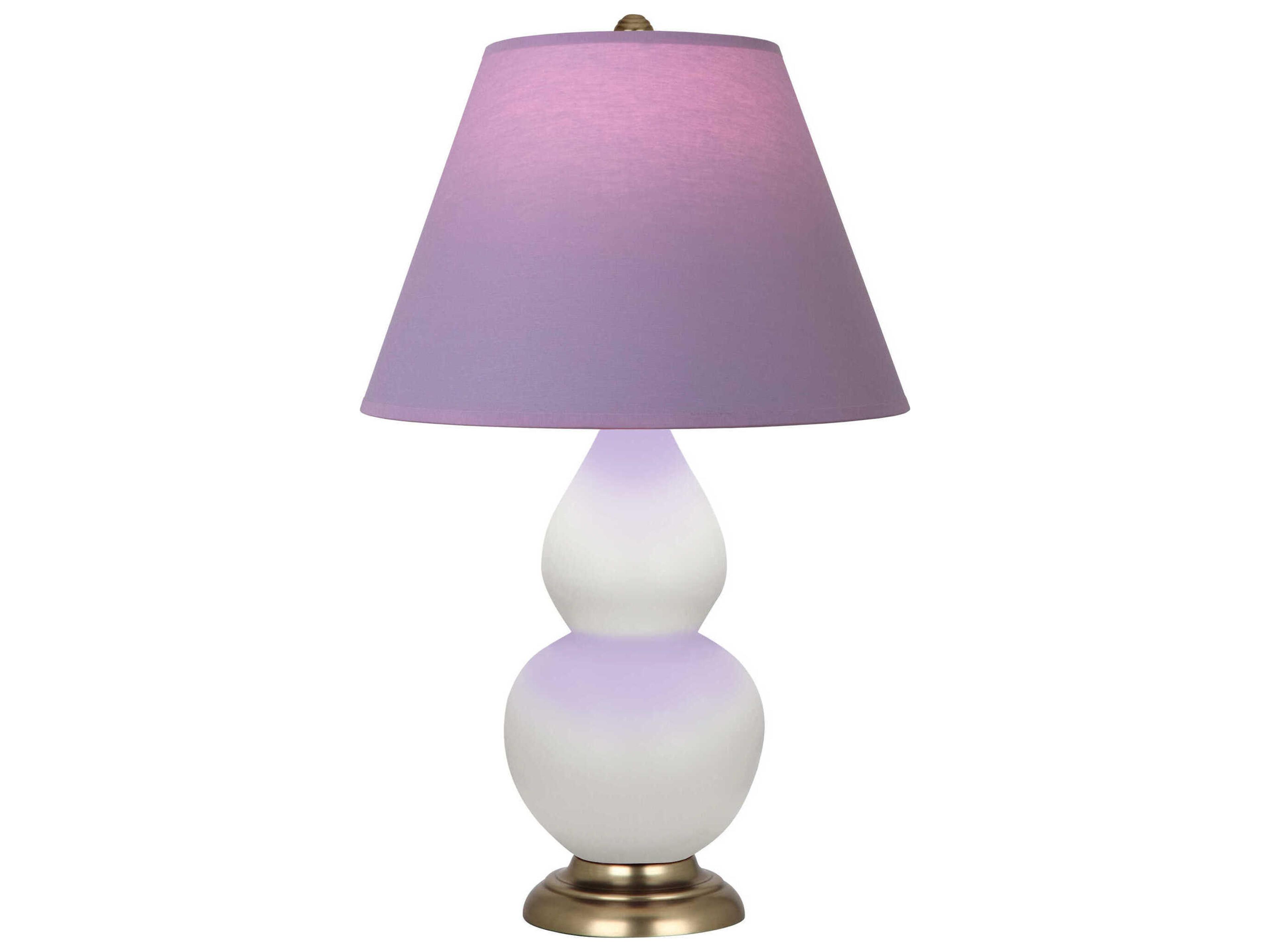 Robert Abbey Small Double Gourd Matte Daisy Glazed White Table Lamp