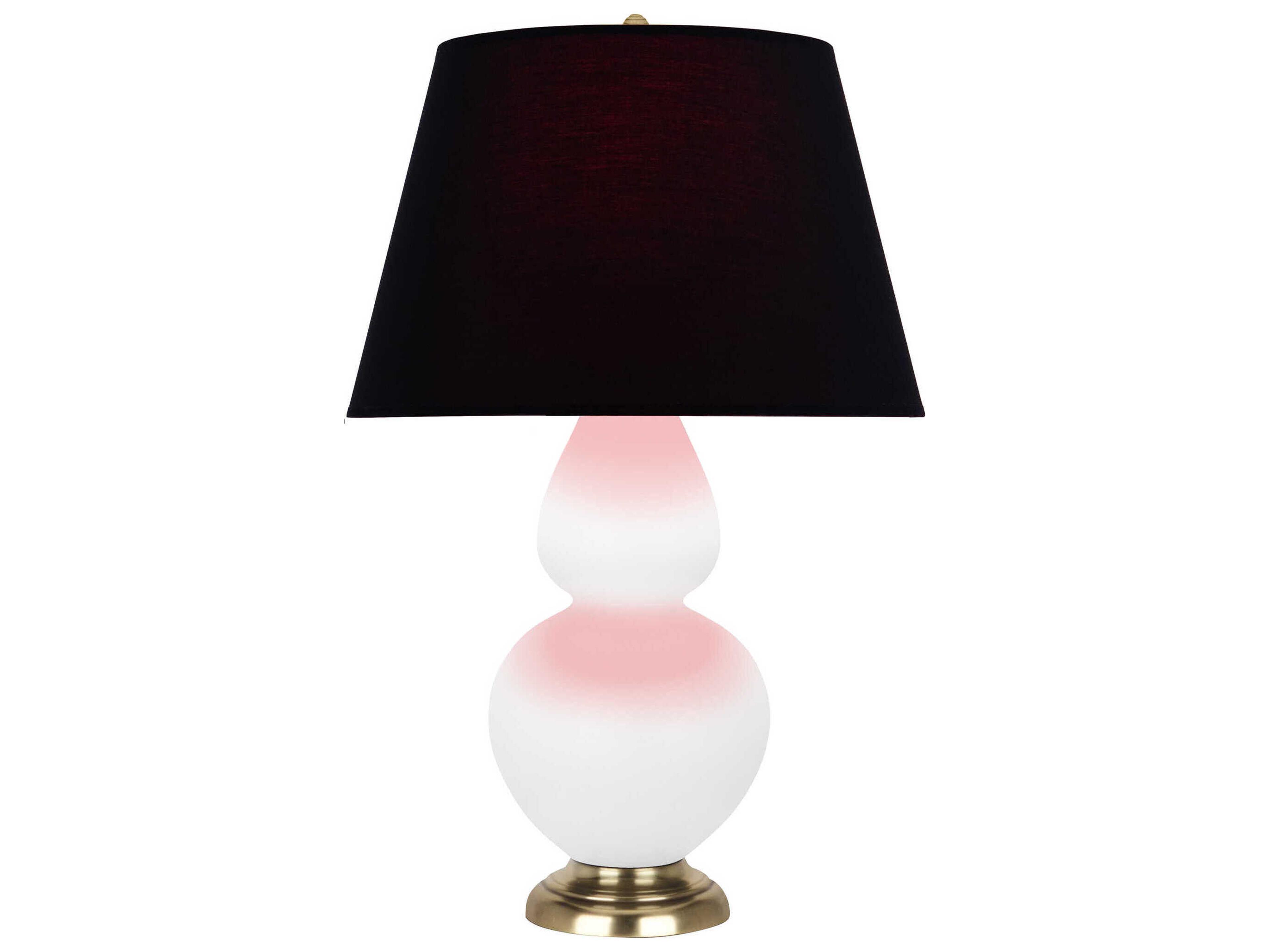 Robert Abbey Double Gourd Matte Daisy Glazed White Buffet Lamp